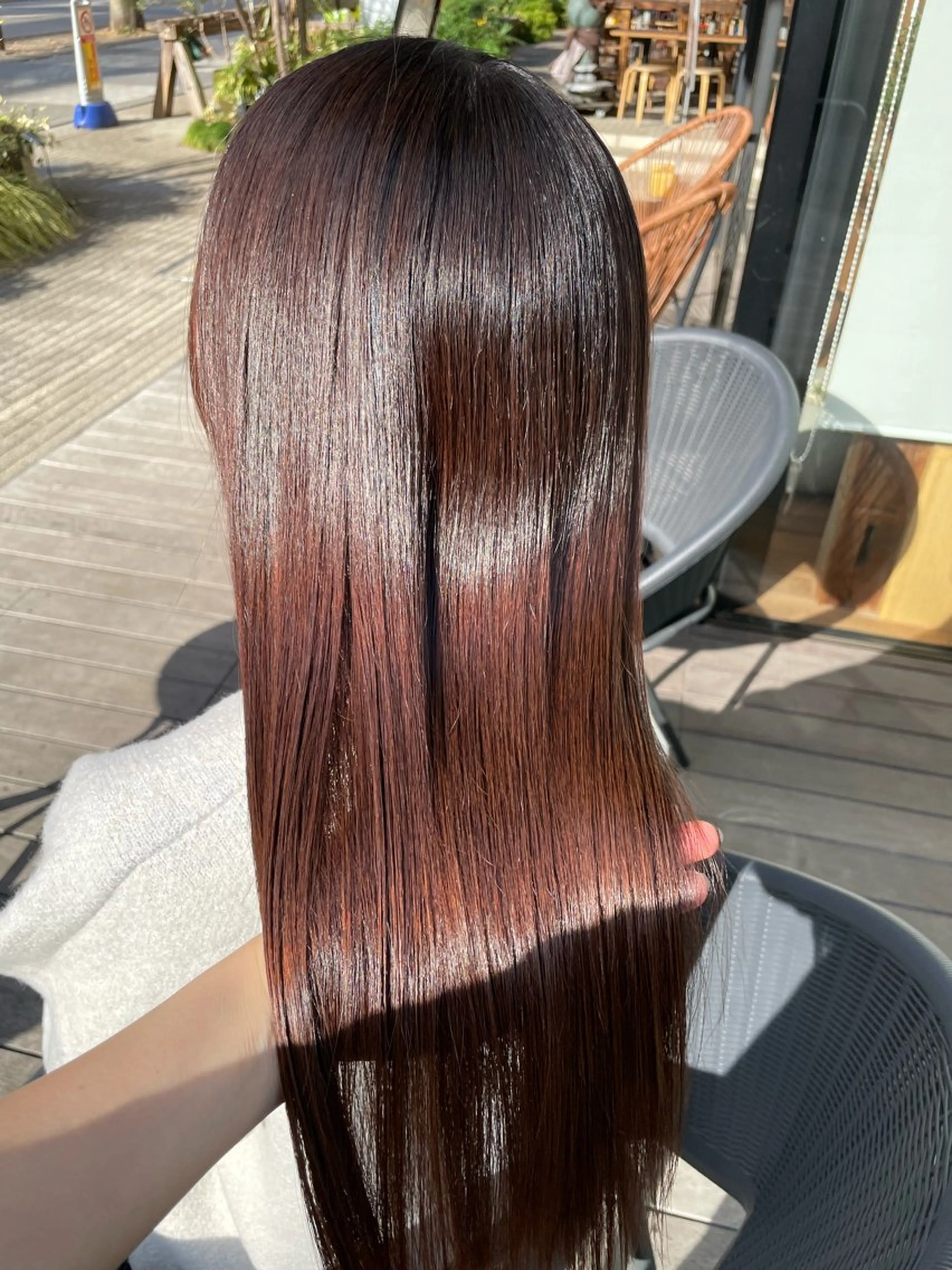 セミロング カラー パーマ ヘアアレンジ 加藤 愛実のヘアスタイル