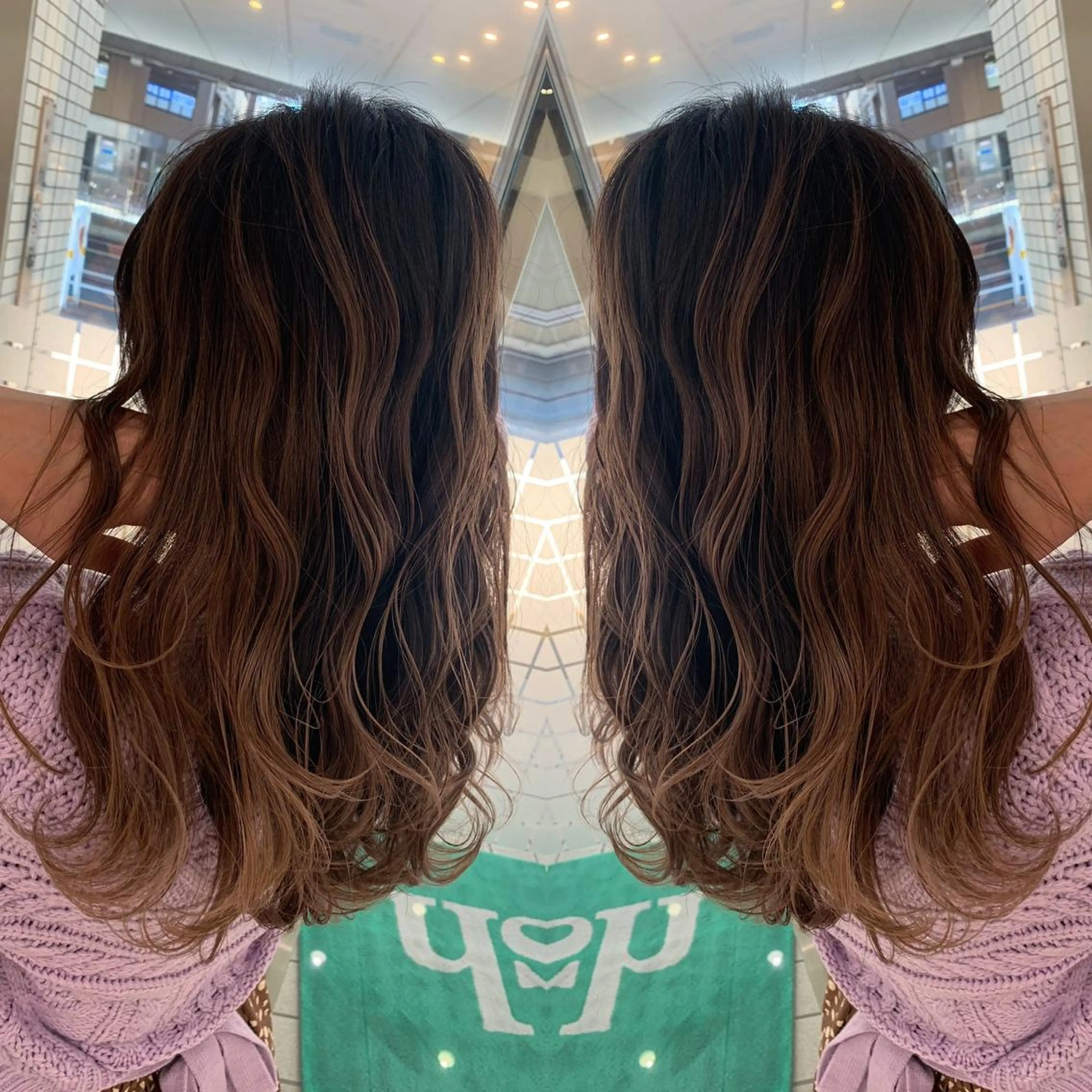 セミロング カラー バレイヤージュ レイヤーカット カット ヘアカラー N° jillva ♦️川端裕司♦️のヘアスタイル