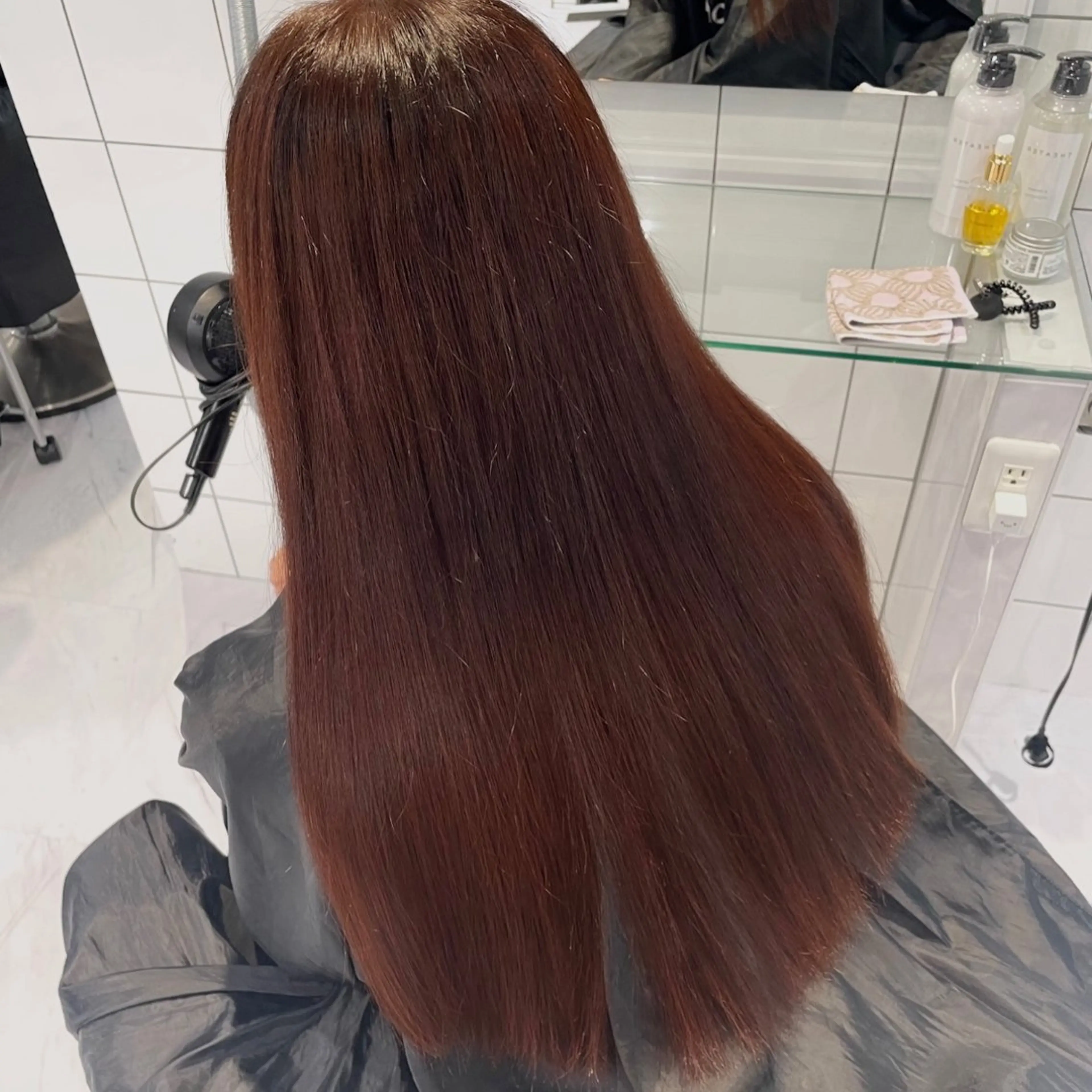 ロング カラー レッドカラー ヘアカラー トリートメント ヘッドスパ ヘアセット 表参道♡暗髪^ྀི 艶カラー♡アユミのヘアスタイル