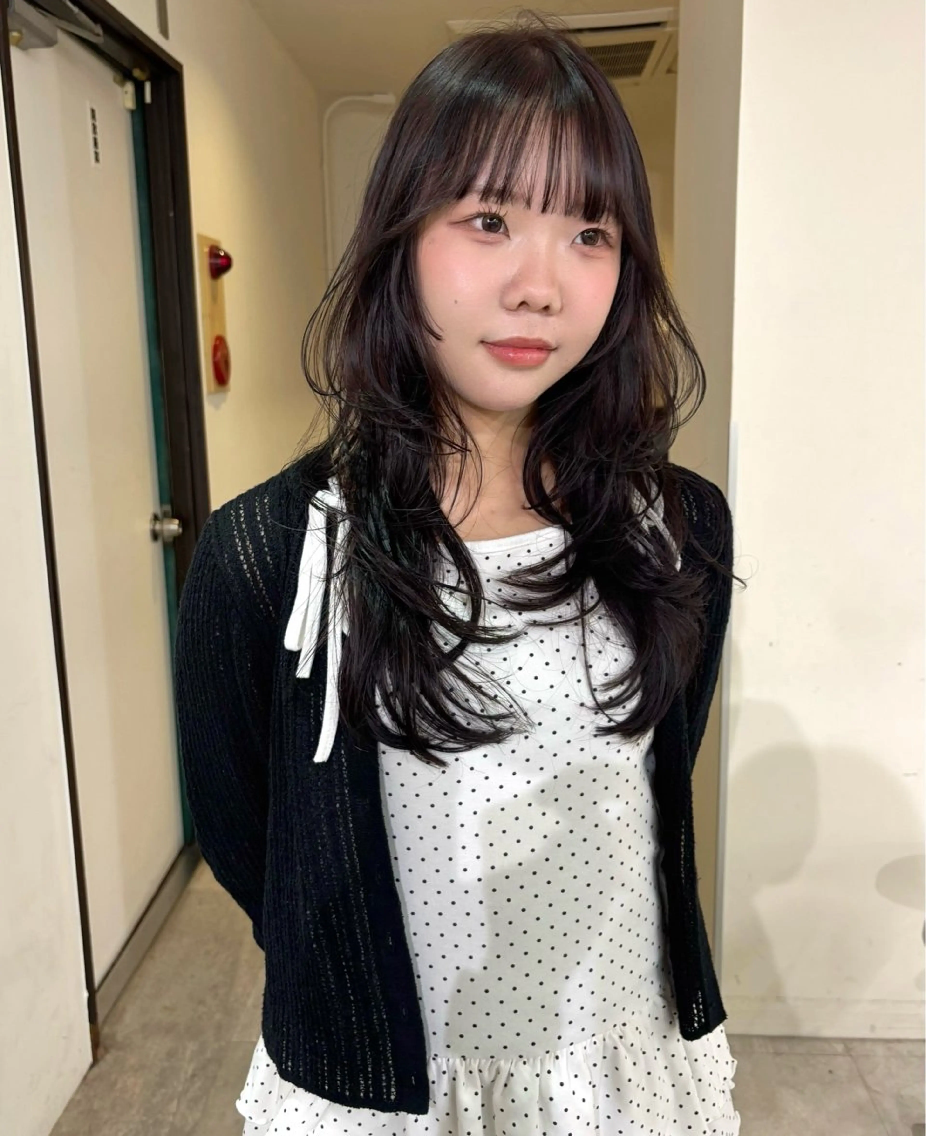 ロング カラー カット ヘアカラー mizuki/ピンク ベージュ.レイヤーのヘアスタイル