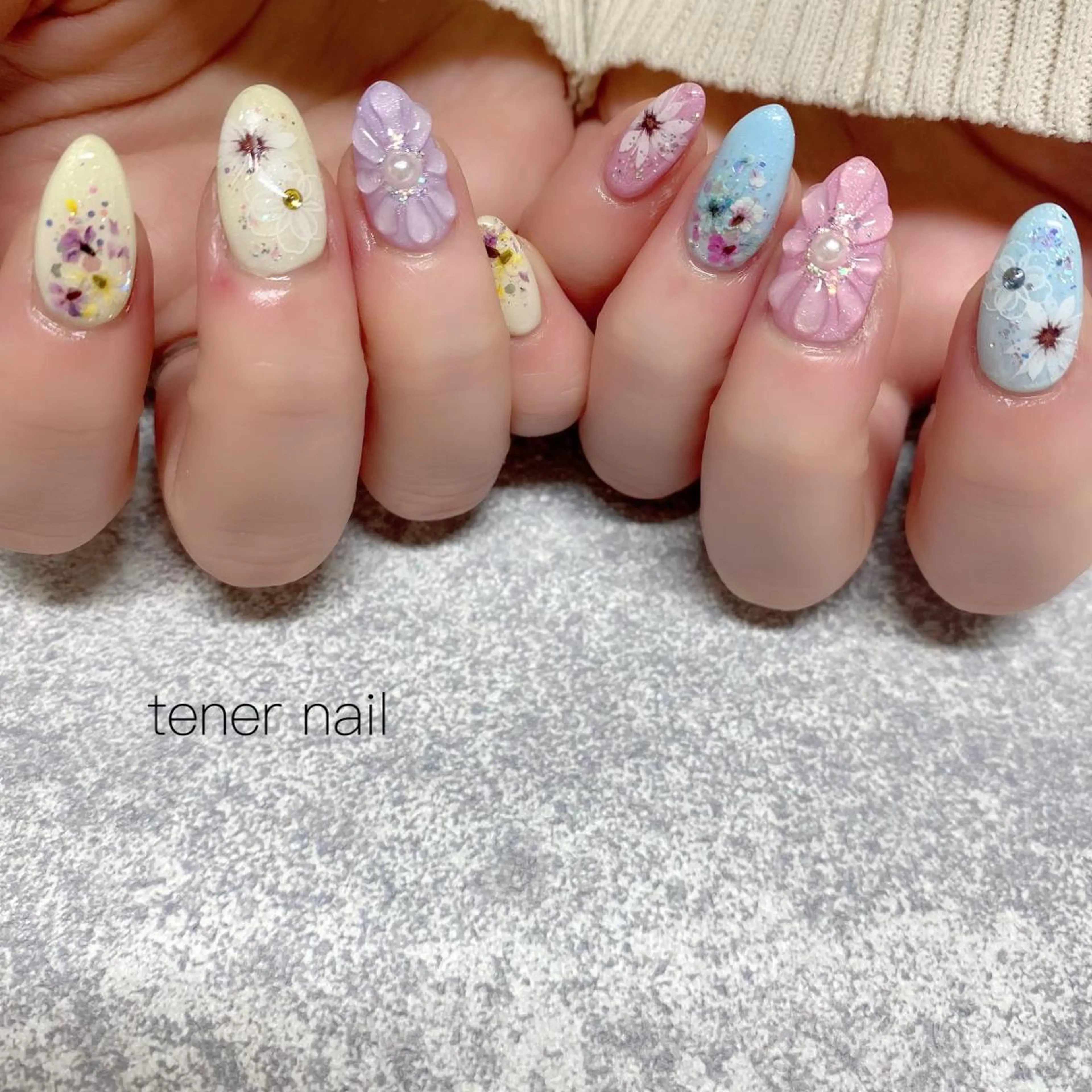 ネイル 春ネイル tener  nail  テネルネイル所属・テネルネイル tener nailのネイルデザイン