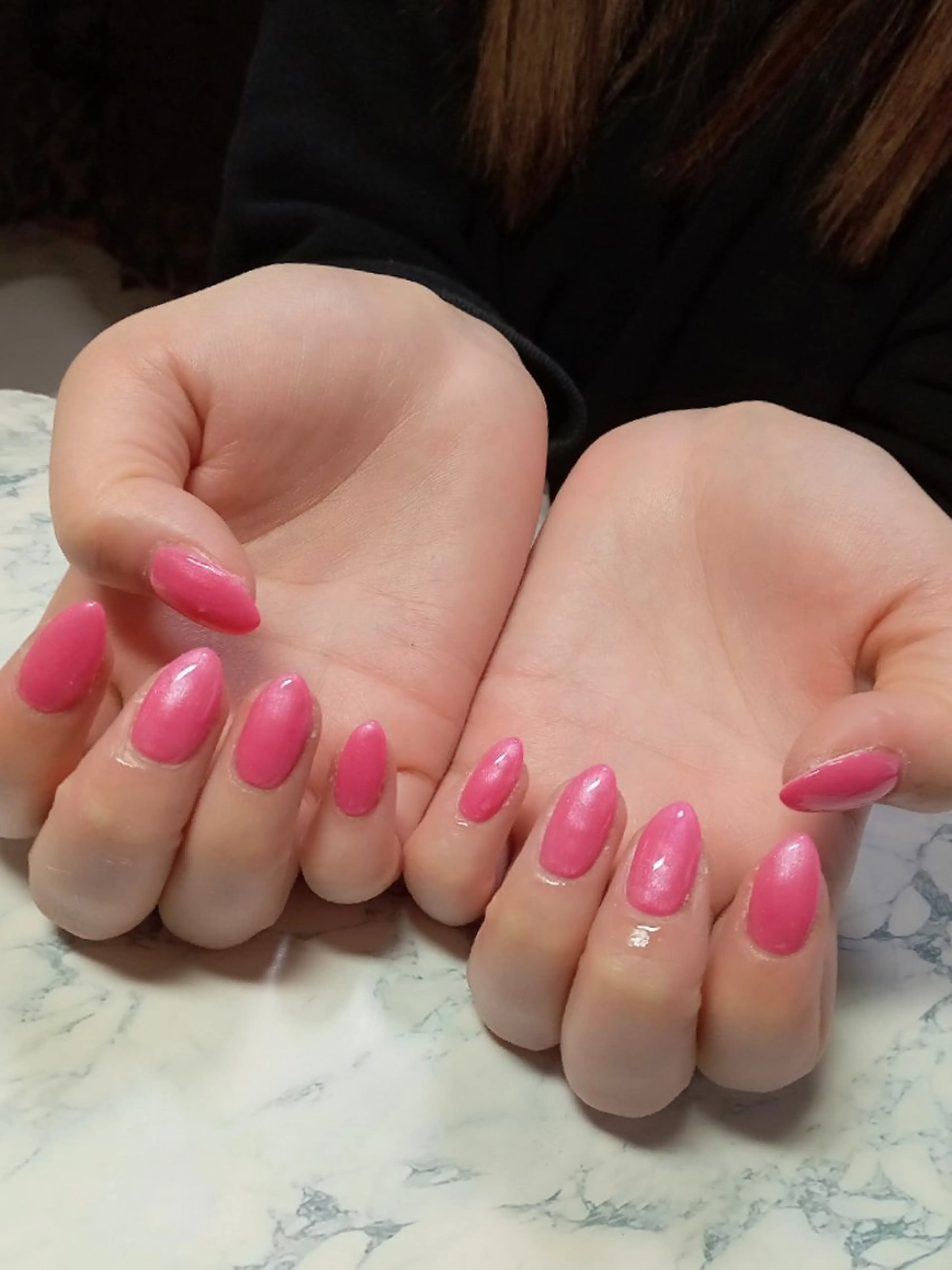 ネイル 長さ出し ジェルネイル キラキラネイル ラメ(グリッター) ラメグラデーション ハンドネイル flure de neige yukiのネイルデザイン