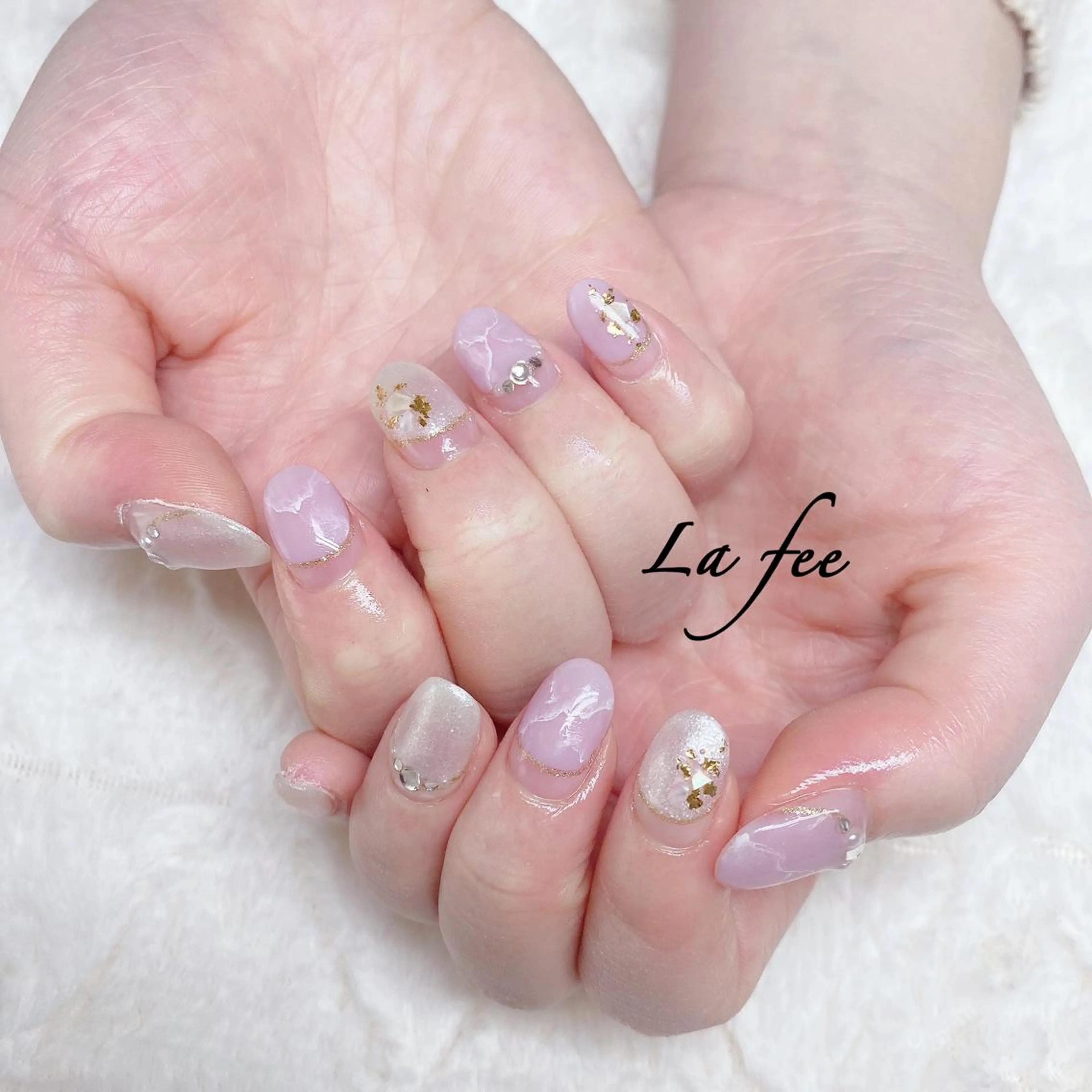 カラー ネイル ハンドネイル ハンドケア La feeのネイルデザイン