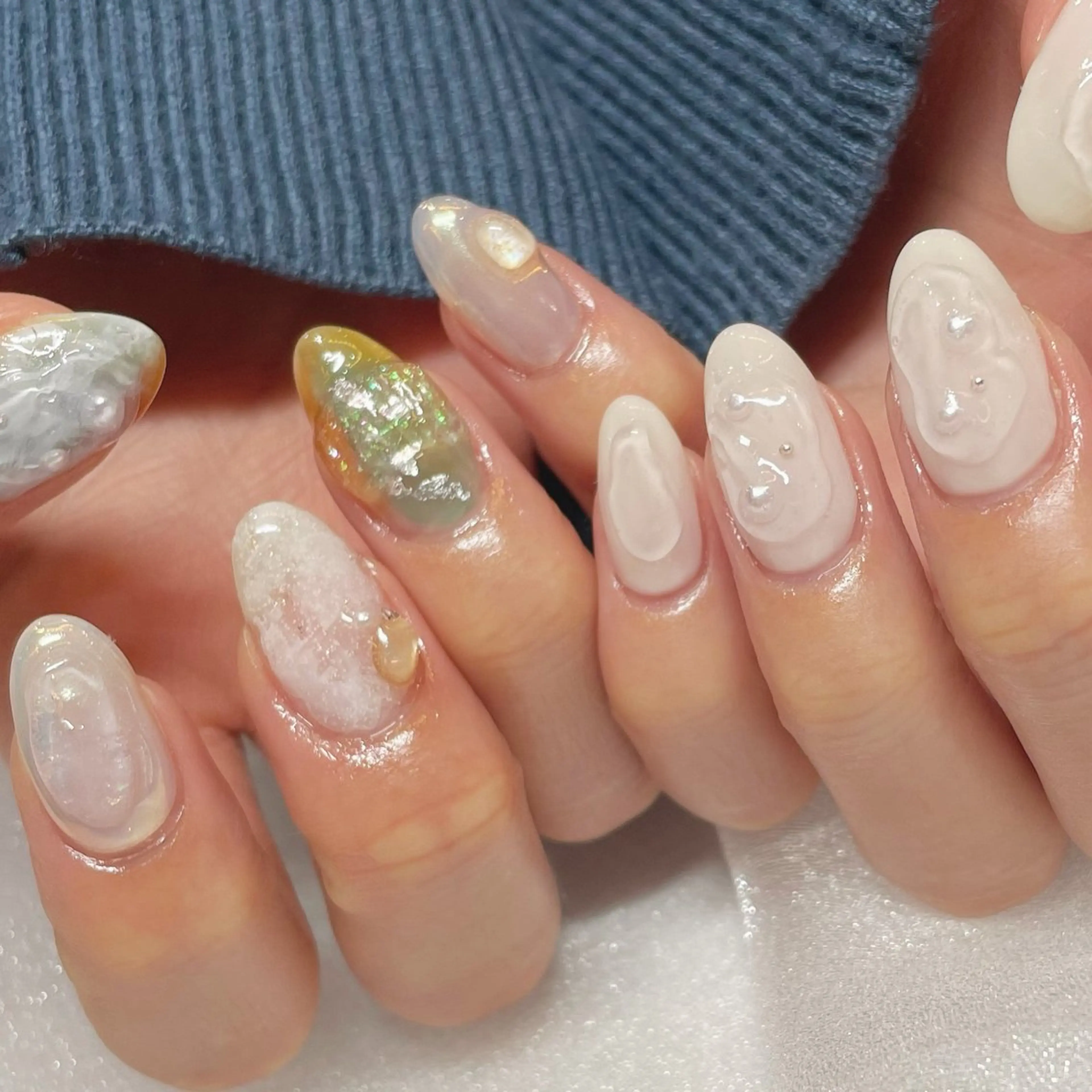 ネイル 持ち込み ニュアンスネイル 春ネイル ハンドネイル Tsukahara 🌷仙台PARCOのネイルデザイン