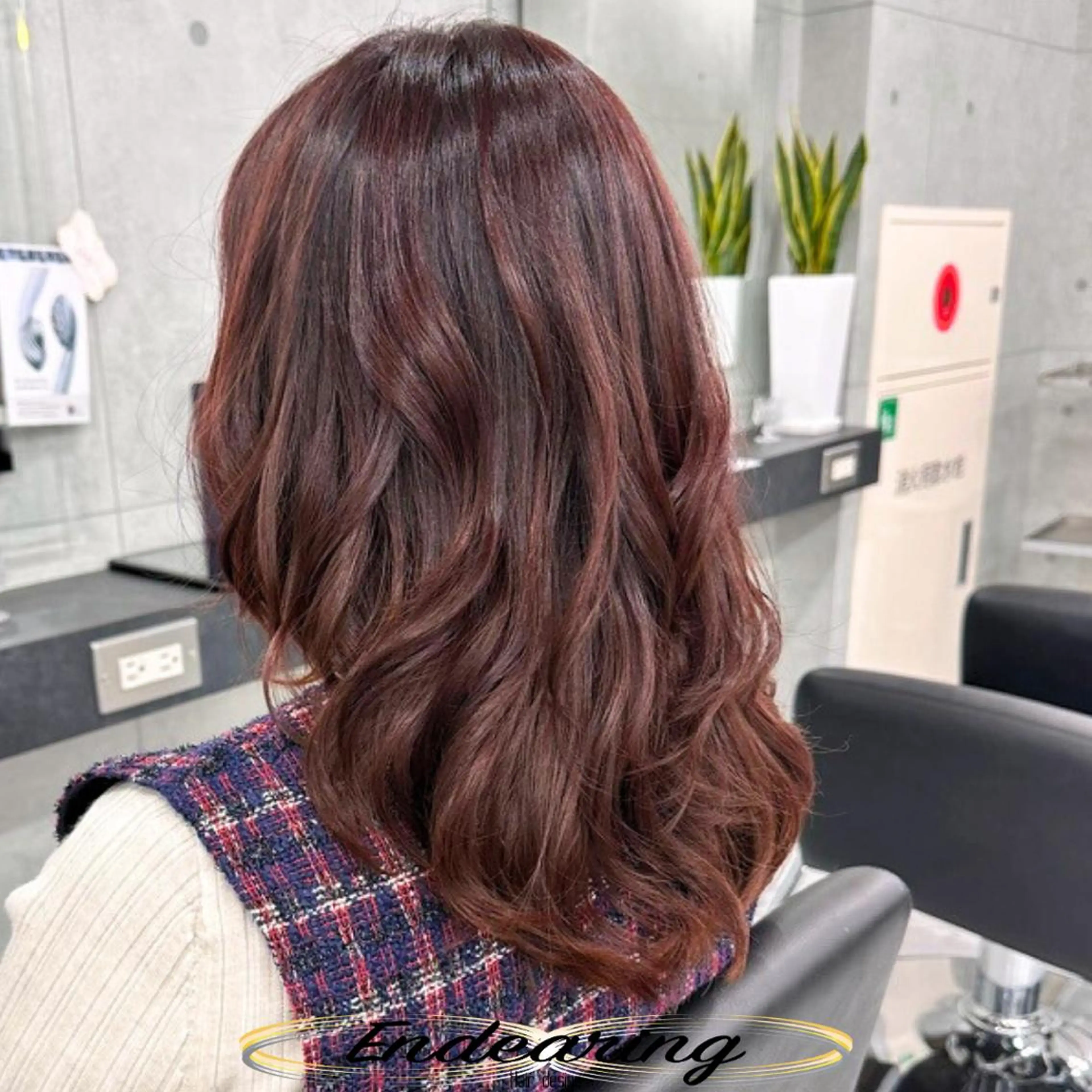 カラー ブラウンカラー 透明感カラー オレンジ ピンクカラー カット ヘアカラー Endearing 銀座/レイヤーカットのヘアスタイル