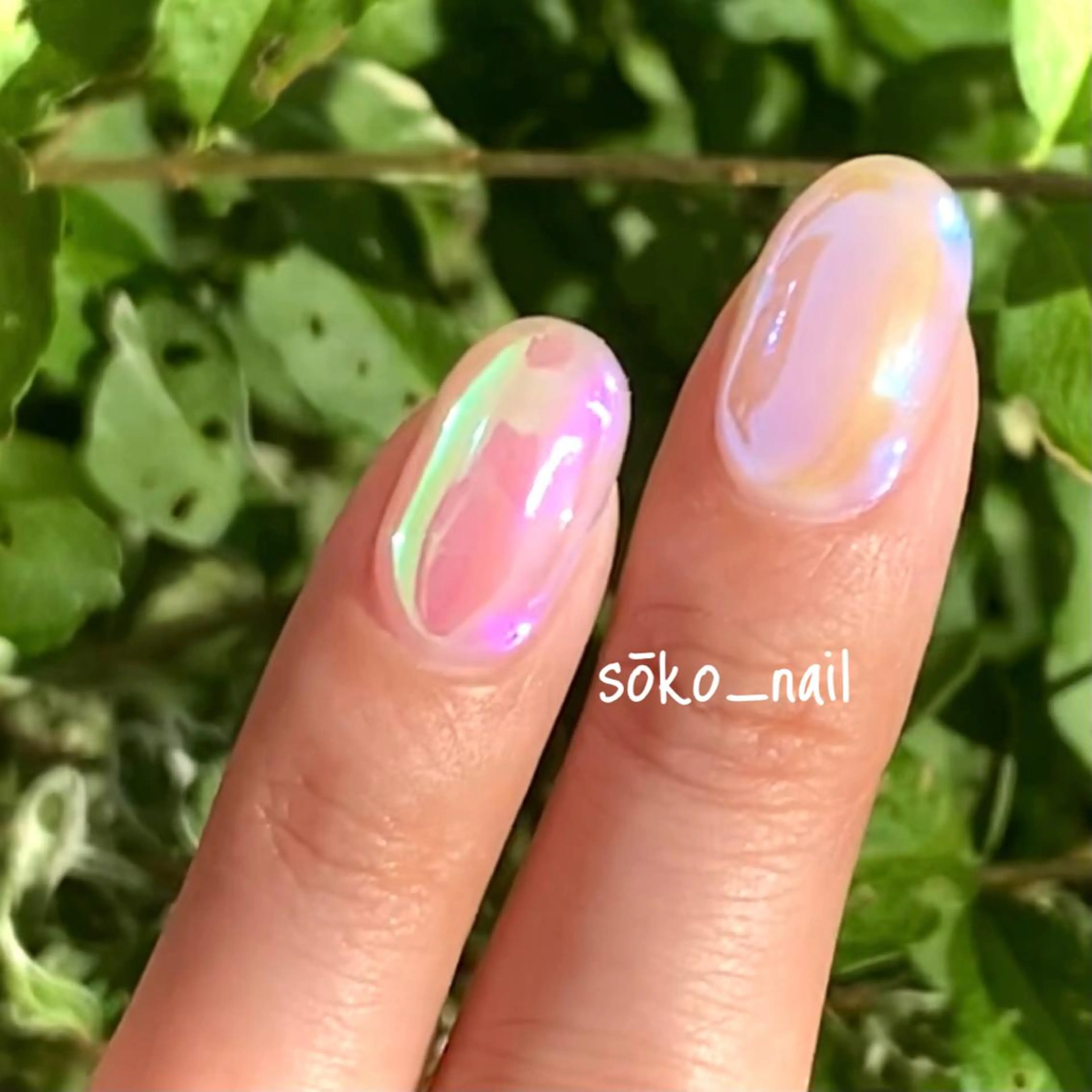 ネイル オーロラネイル 氷ネイル・うるうるネイル sōko Hair&Nail Salon所属・megu  / sōko nailのネイルデザイン