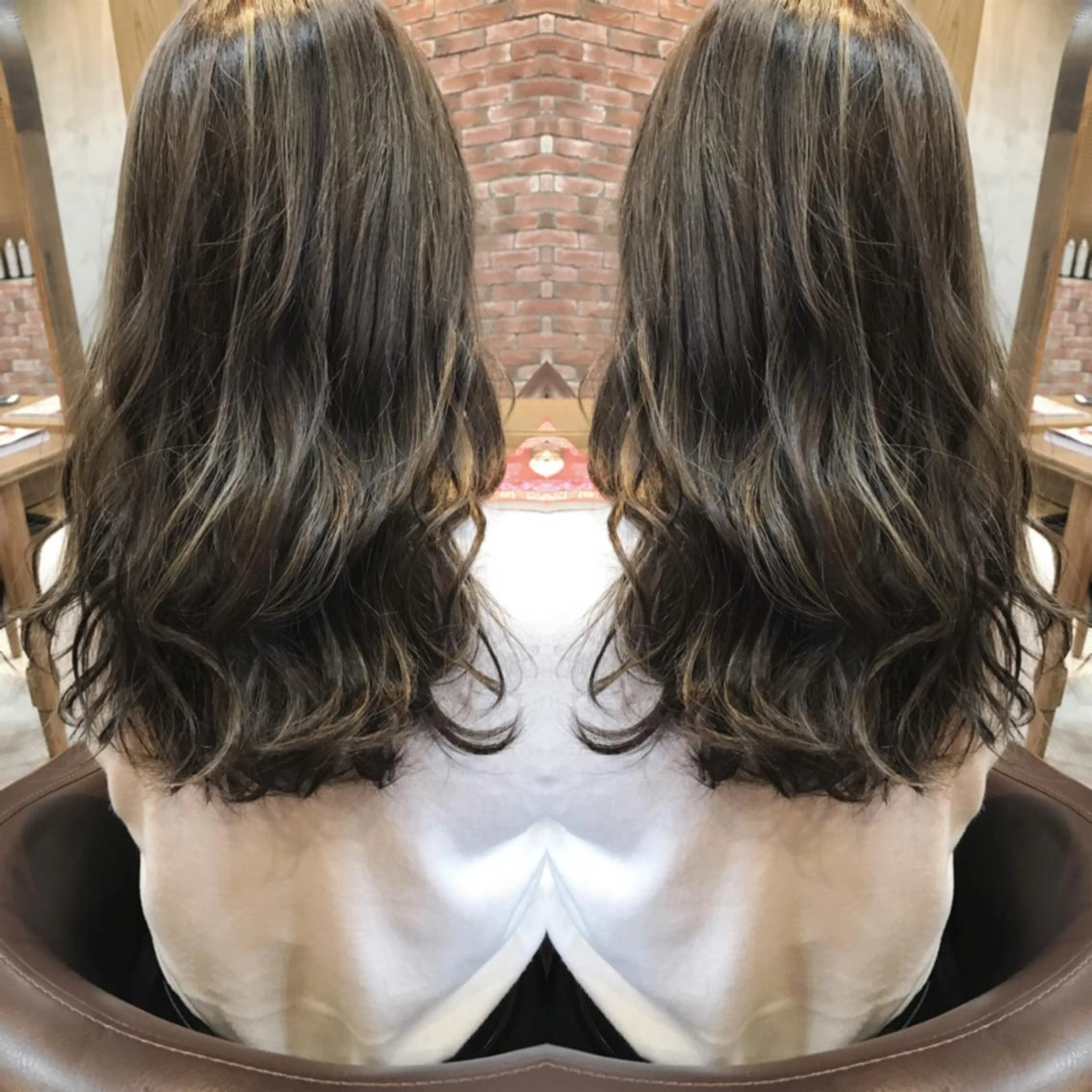 セミロング カラー ヘアカラー cecil hair所属・重政 和樹のヘアスタイル