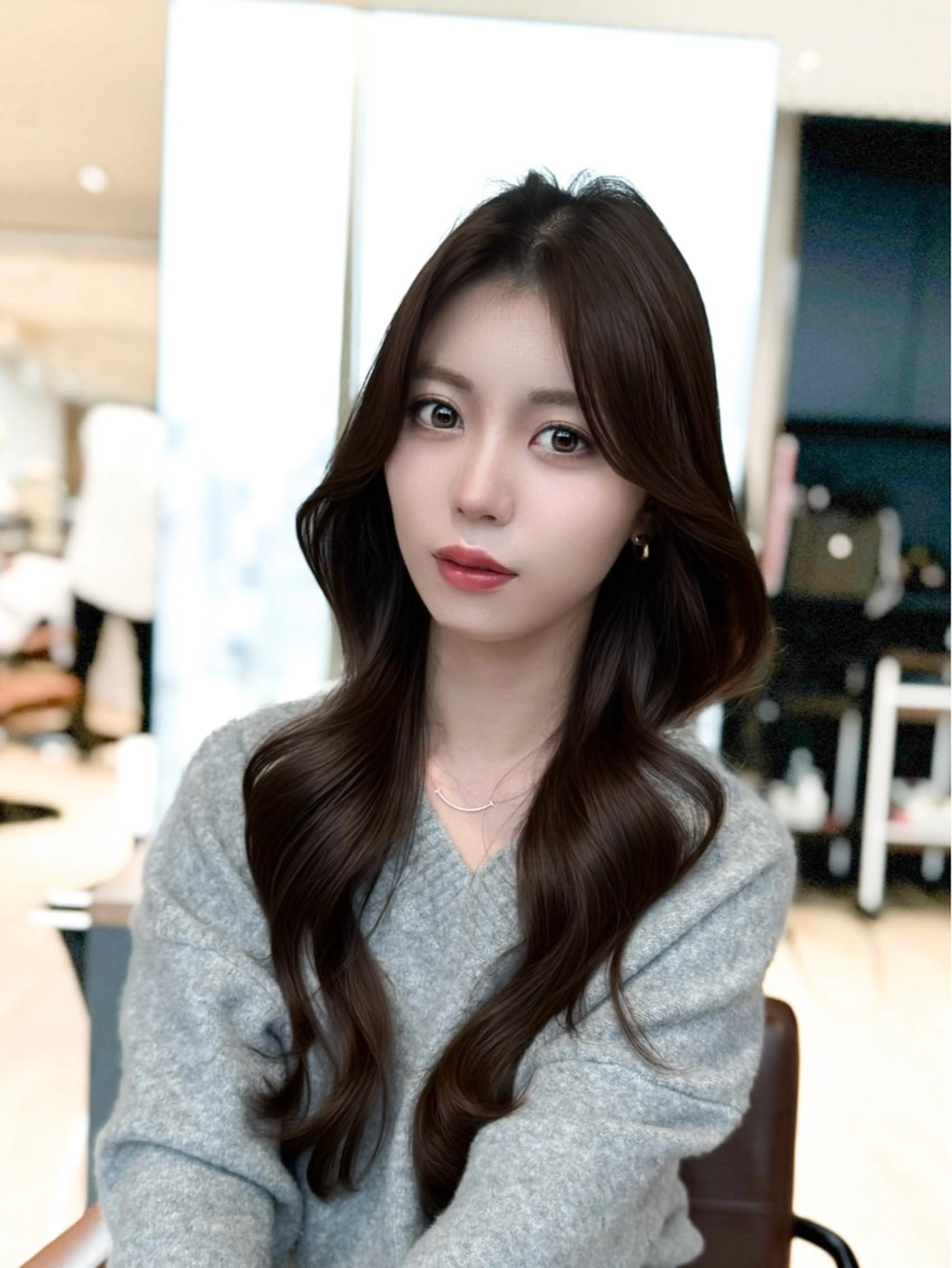 セミロング カラー ヘアアレンジ 顔周り&ミディアム 特化/池袋/kokiのヘアスタイル