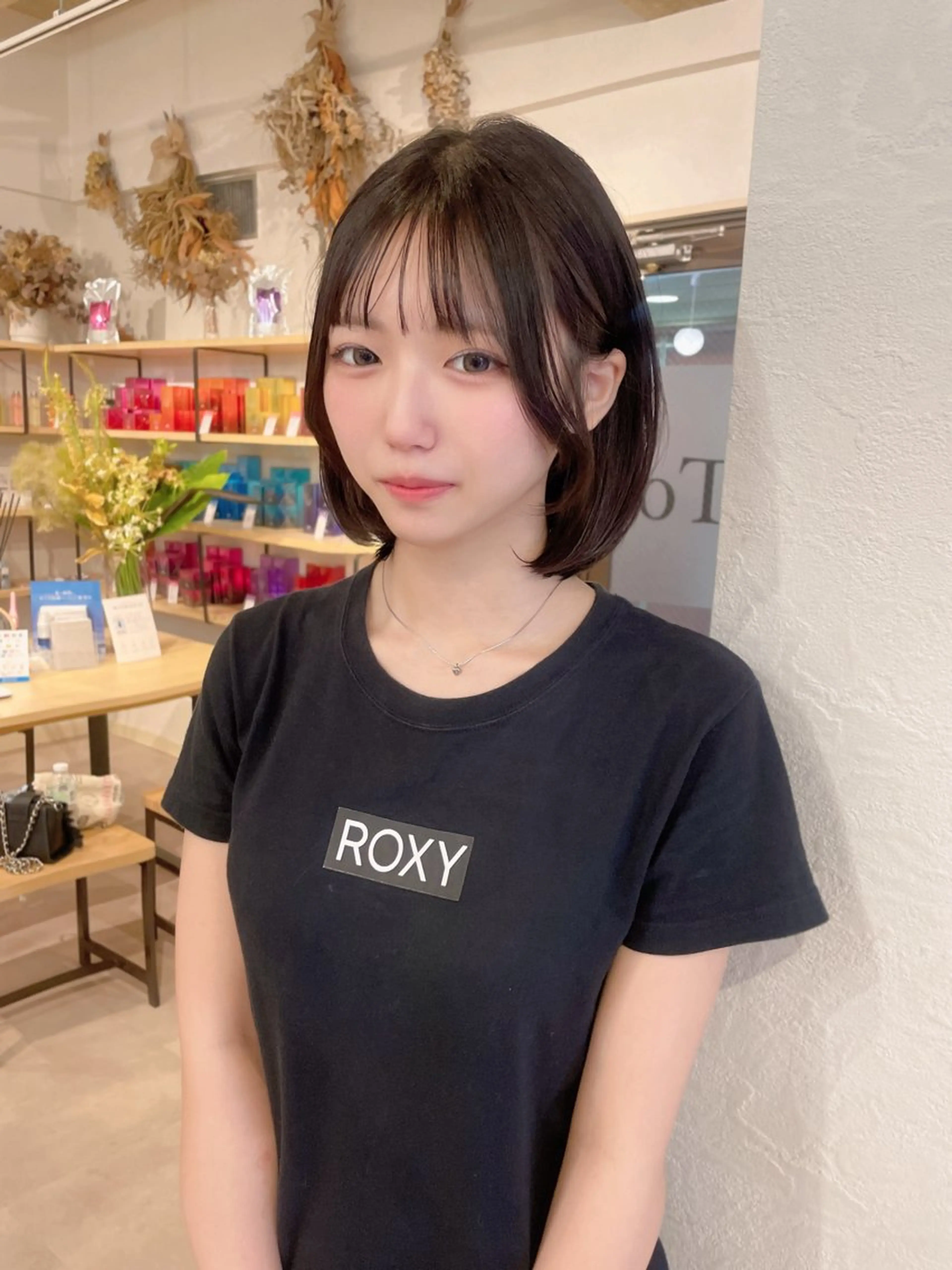 ミディアム ボブ INCE HAIR京都四条大宮所属・似合わせカット/ 顔周りカット/まりなのヘアスタイル