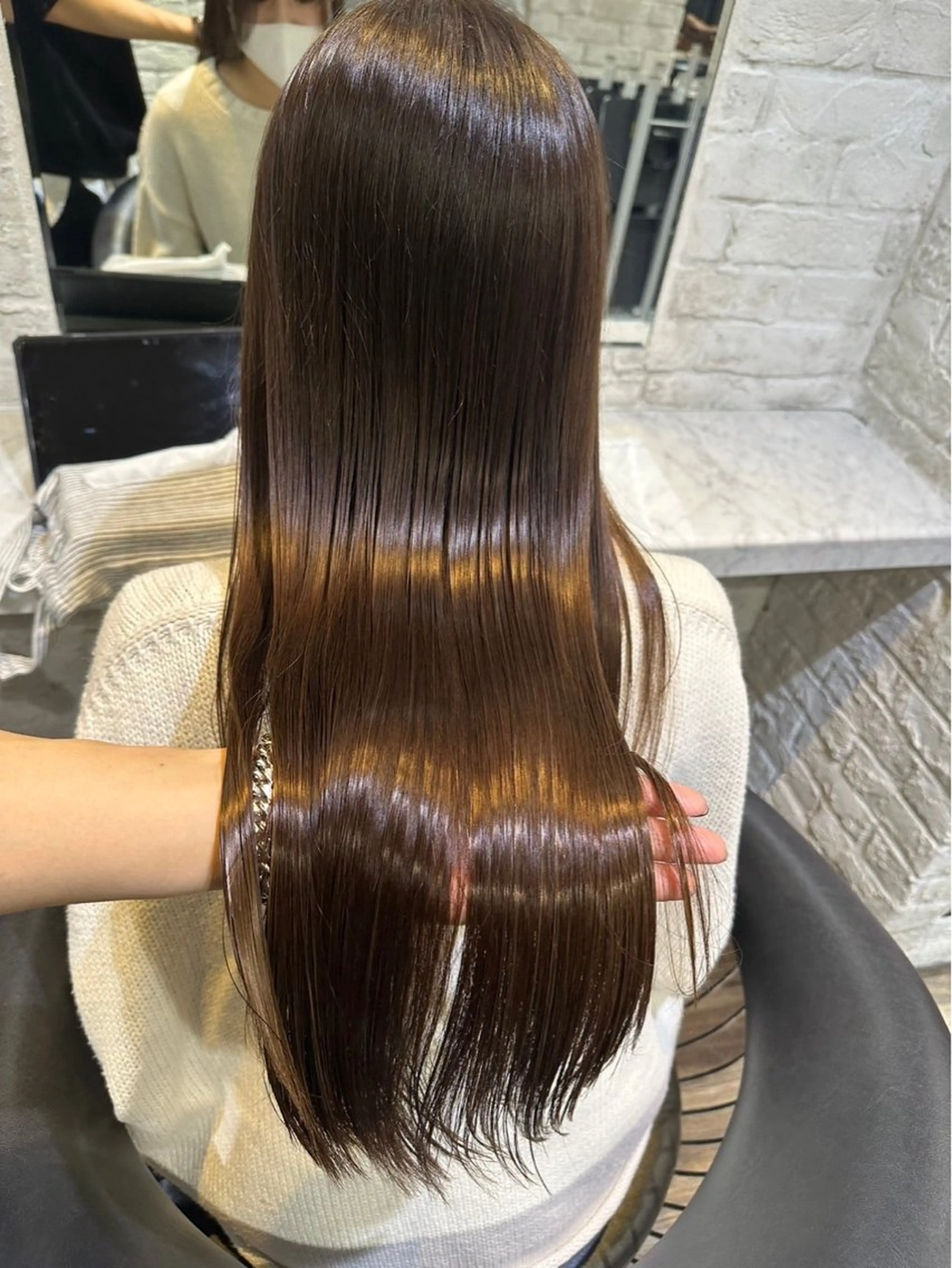 ロング 縮毛矯正 安達 祥生のヘアスタイル