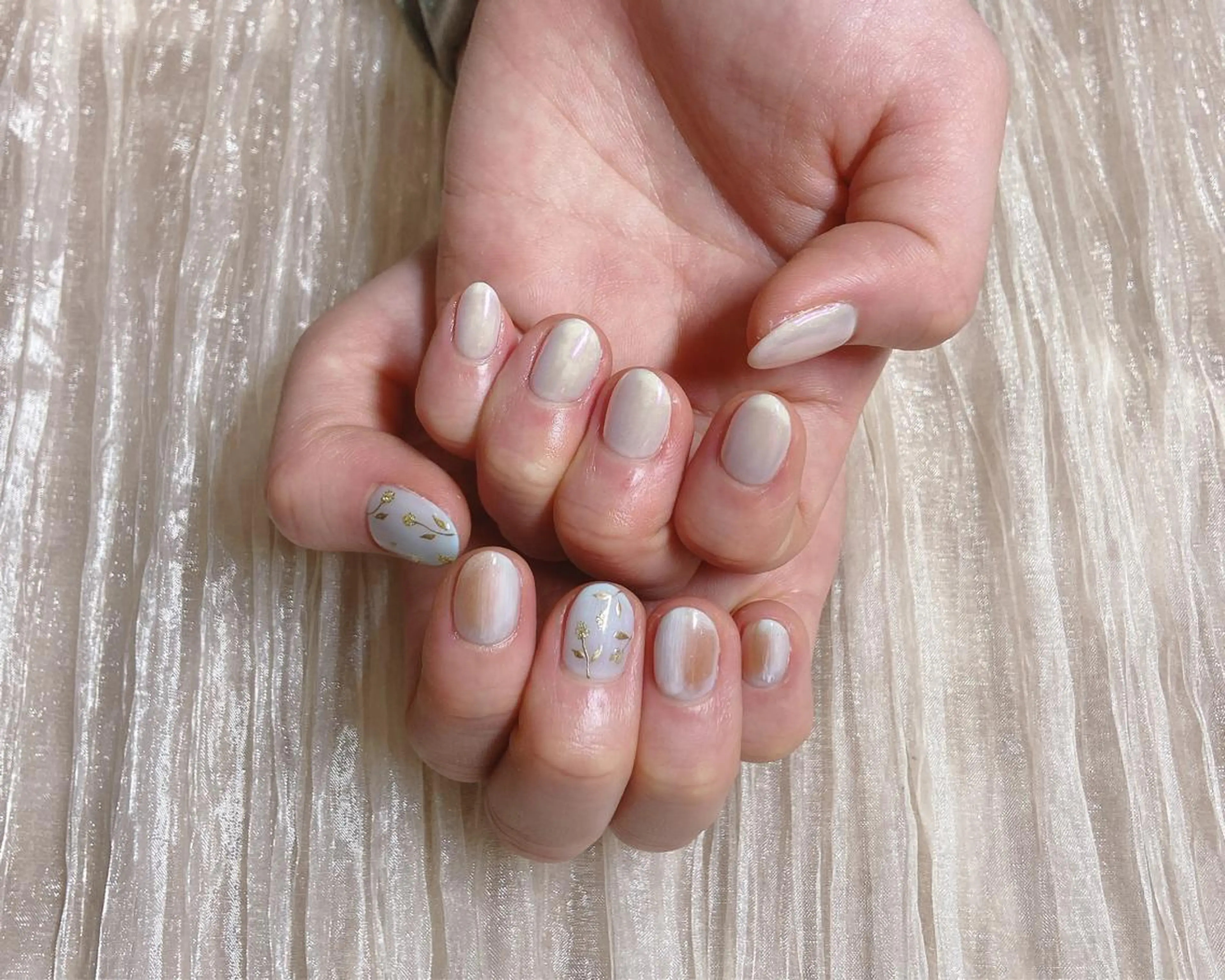 ネイル ミラーネイル ハンドネイル ネイリスト あこのネイルデザイン