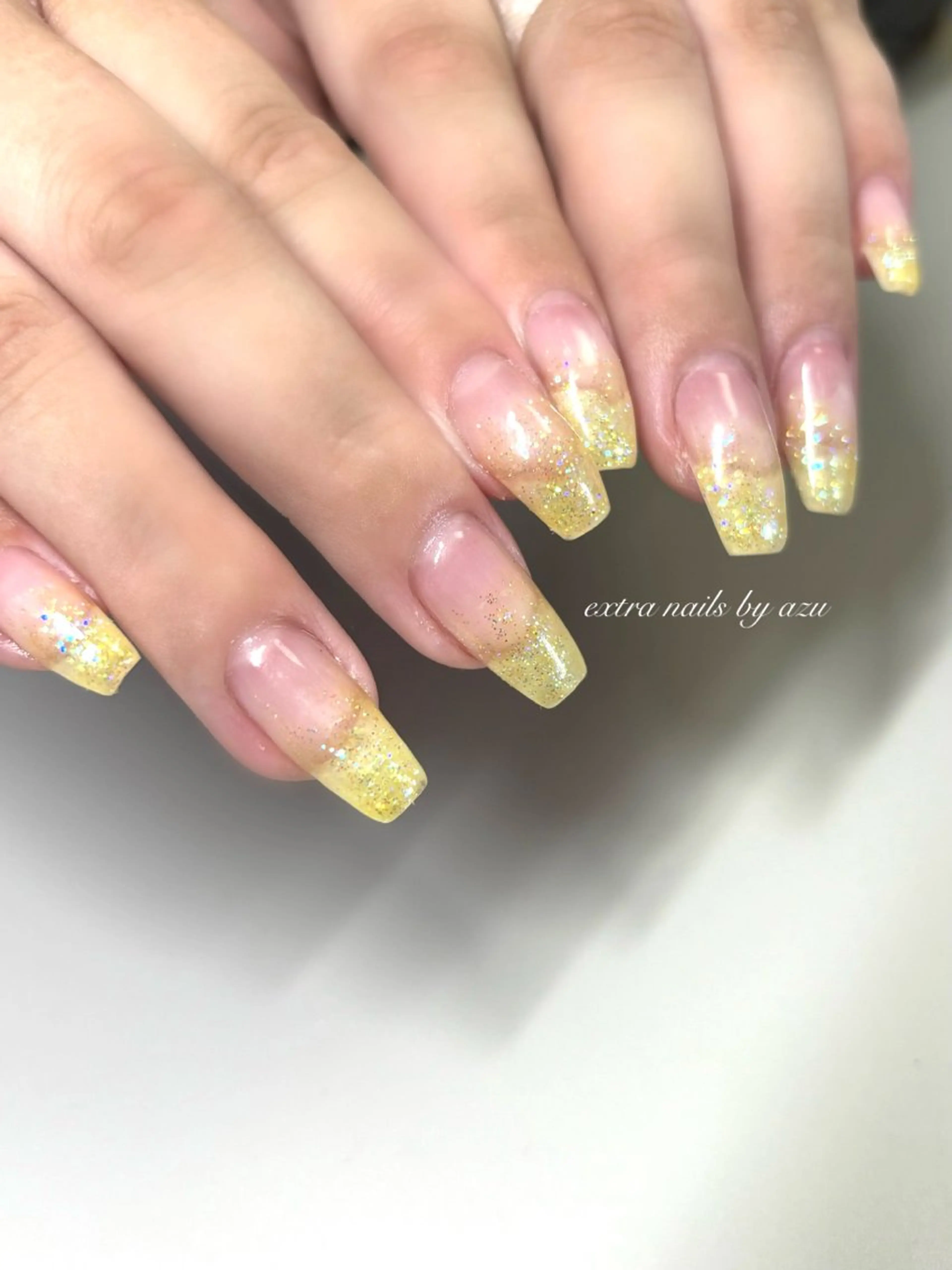 ネイル ラメ(グリッター) ハンドネイル extranails ／lemellaのネイルデザイン