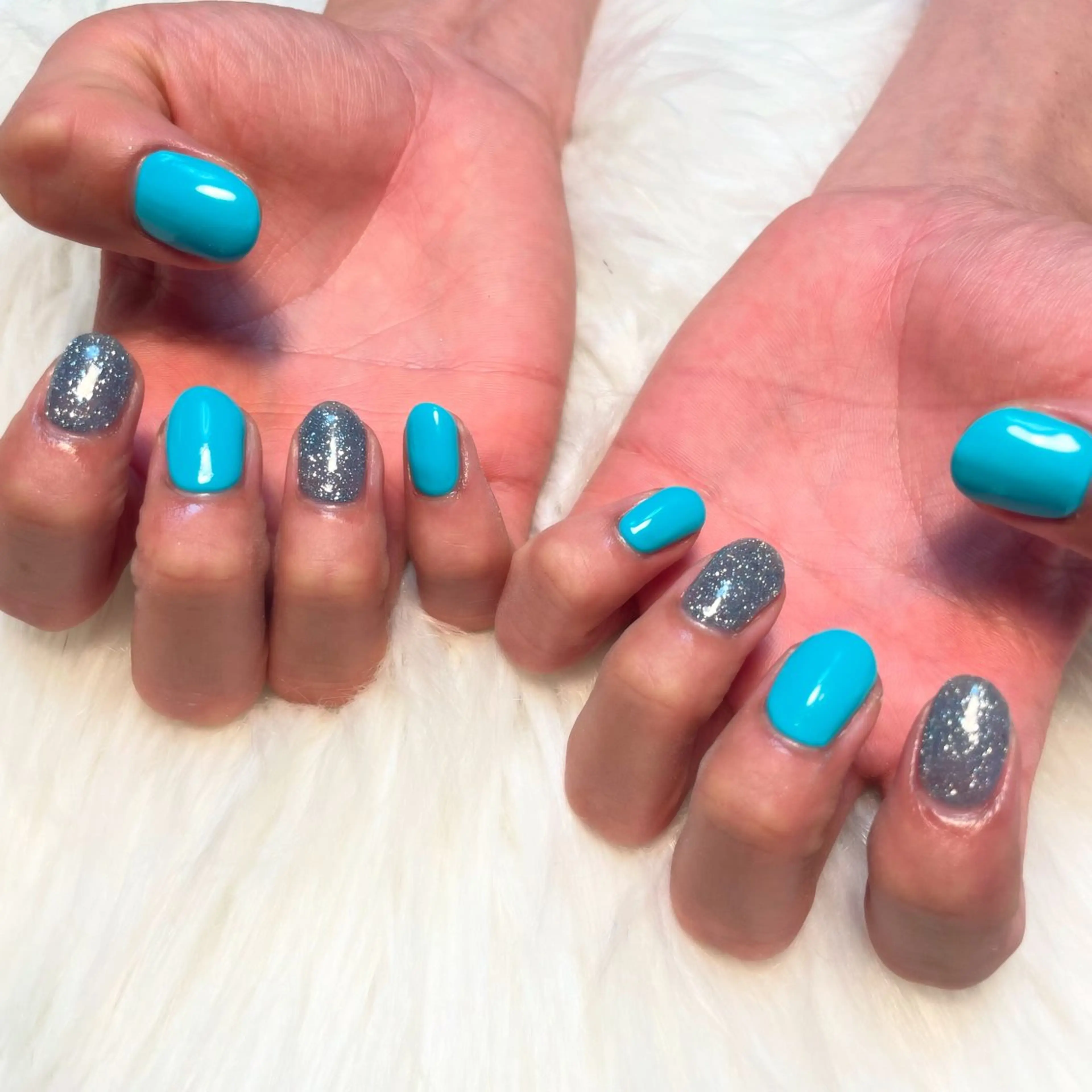 メンズ ネイル ハンドネイル ゴテゴテ💙ワンホン リオナのネイルデザイン