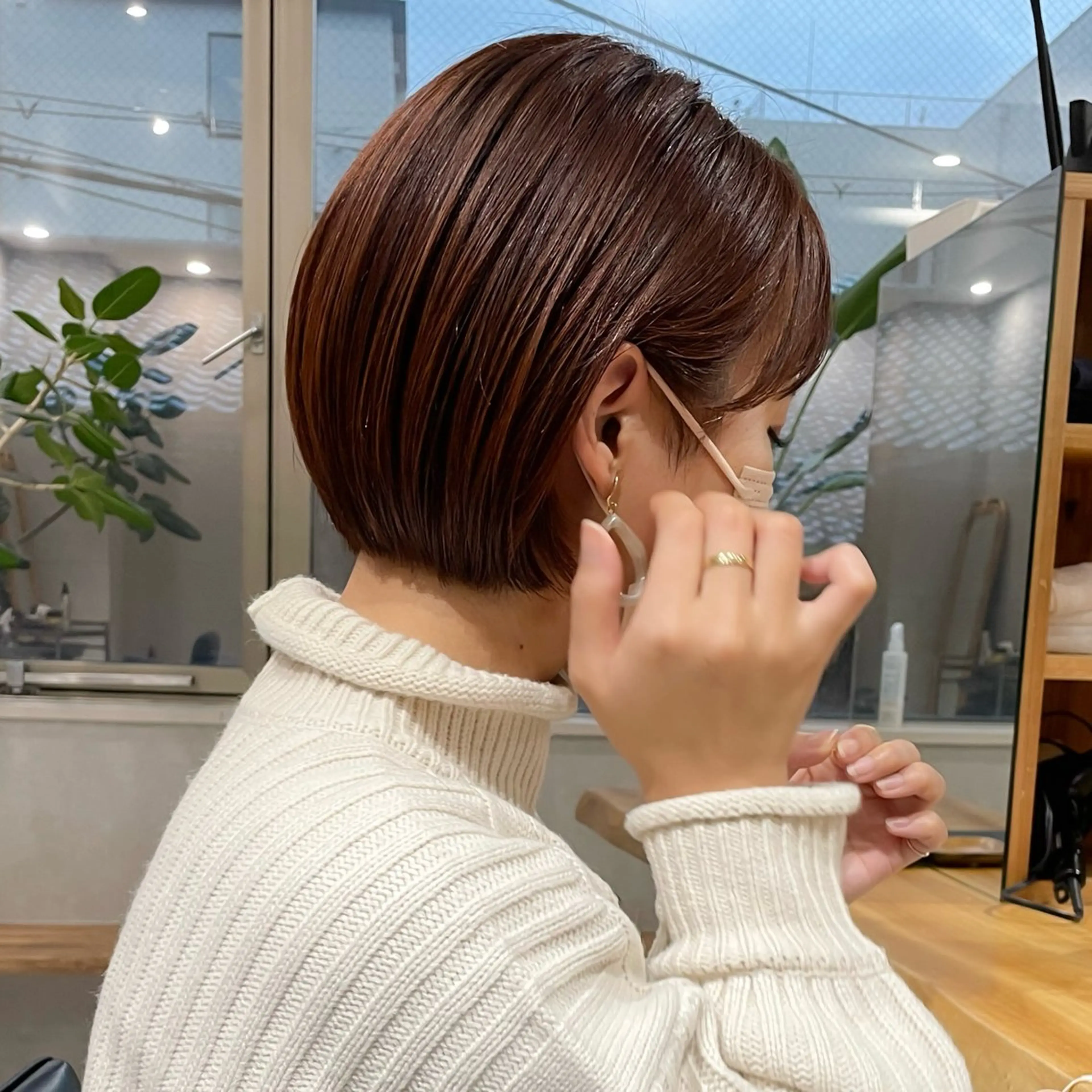 ショート カラー ショートボブ ブラウンカラー ボブ ショートヘア カット ヘアカラー トリートメント GO TODAY SHAIRE SALON京都店所属・本日空きあります/ 四条/ユウキのヘアスタイル