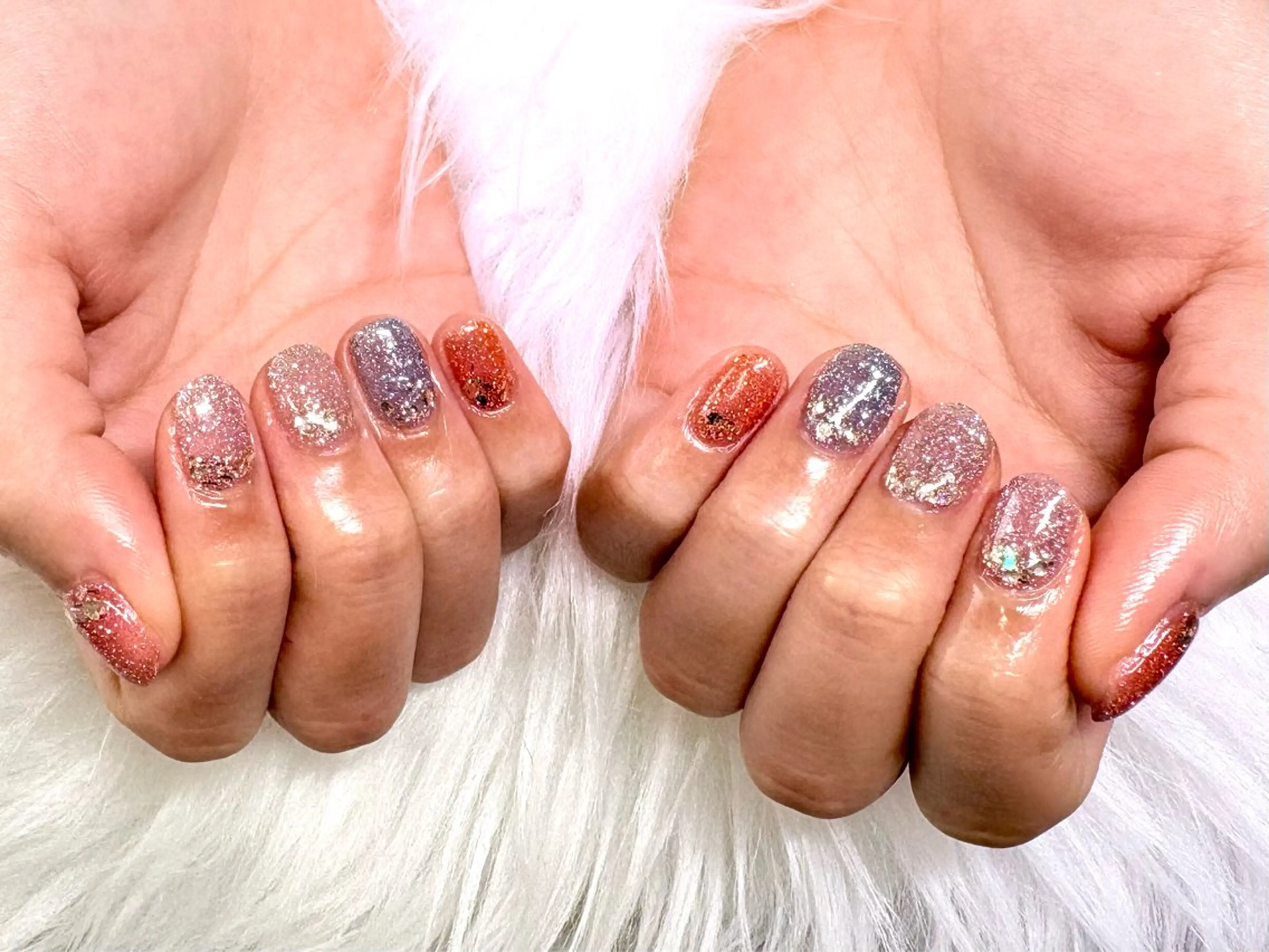 ネイル フラッシュネイル キラキラネイル ハンドネイル Nailsalon Dahliaのネイルデザイン