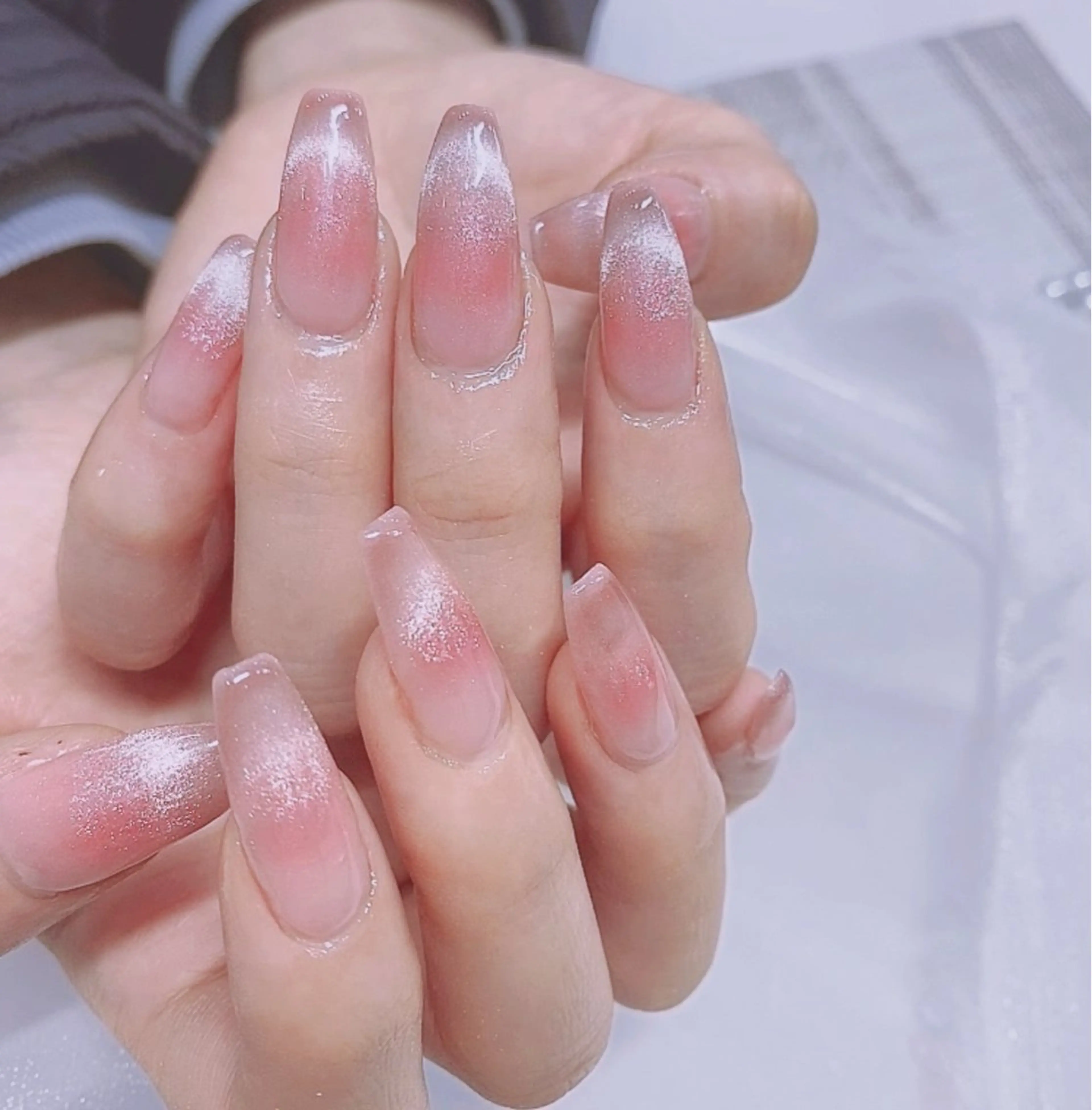 ネイル チークネイル 桜ネイル 長さ出し フットネイル フレンチネイル ビューティー ネイルのネイルデザイン