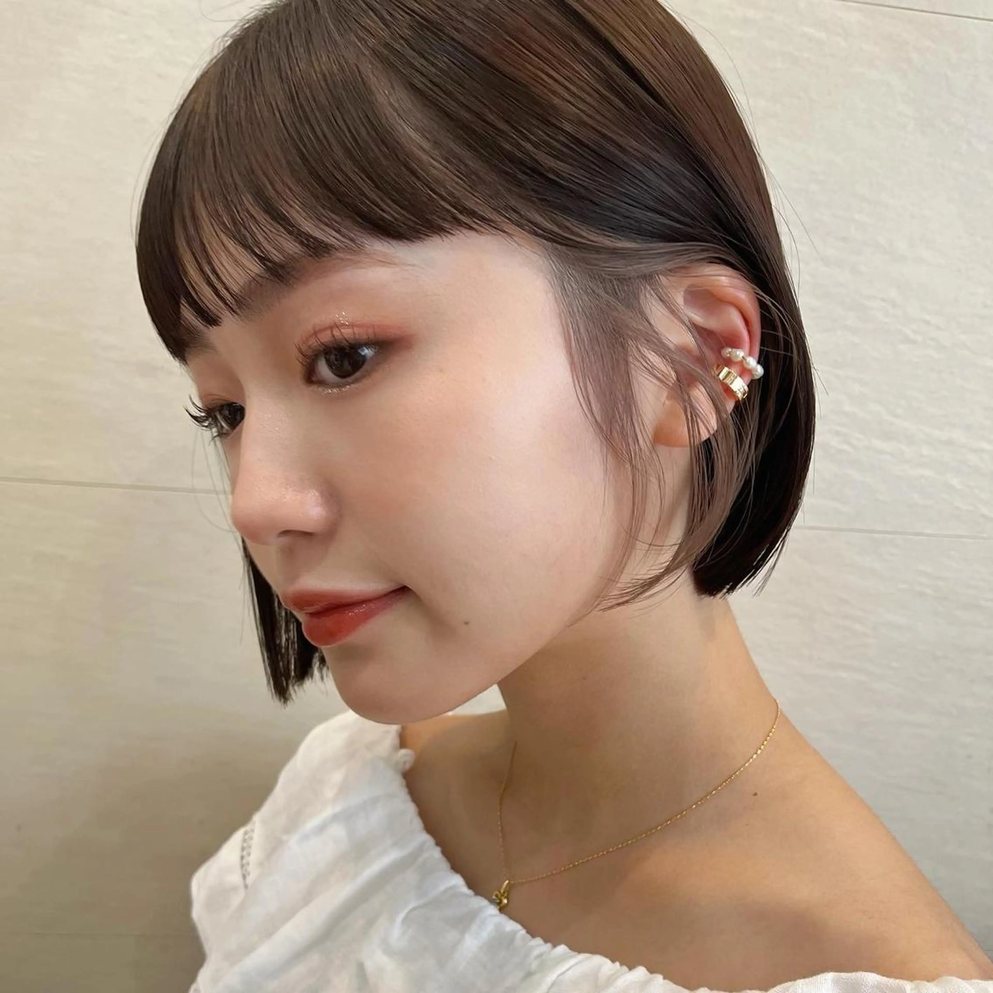 ショート カラー 🌱小顔ヘア/ボブ ミディアム/双葉🌱のヘアスタイル