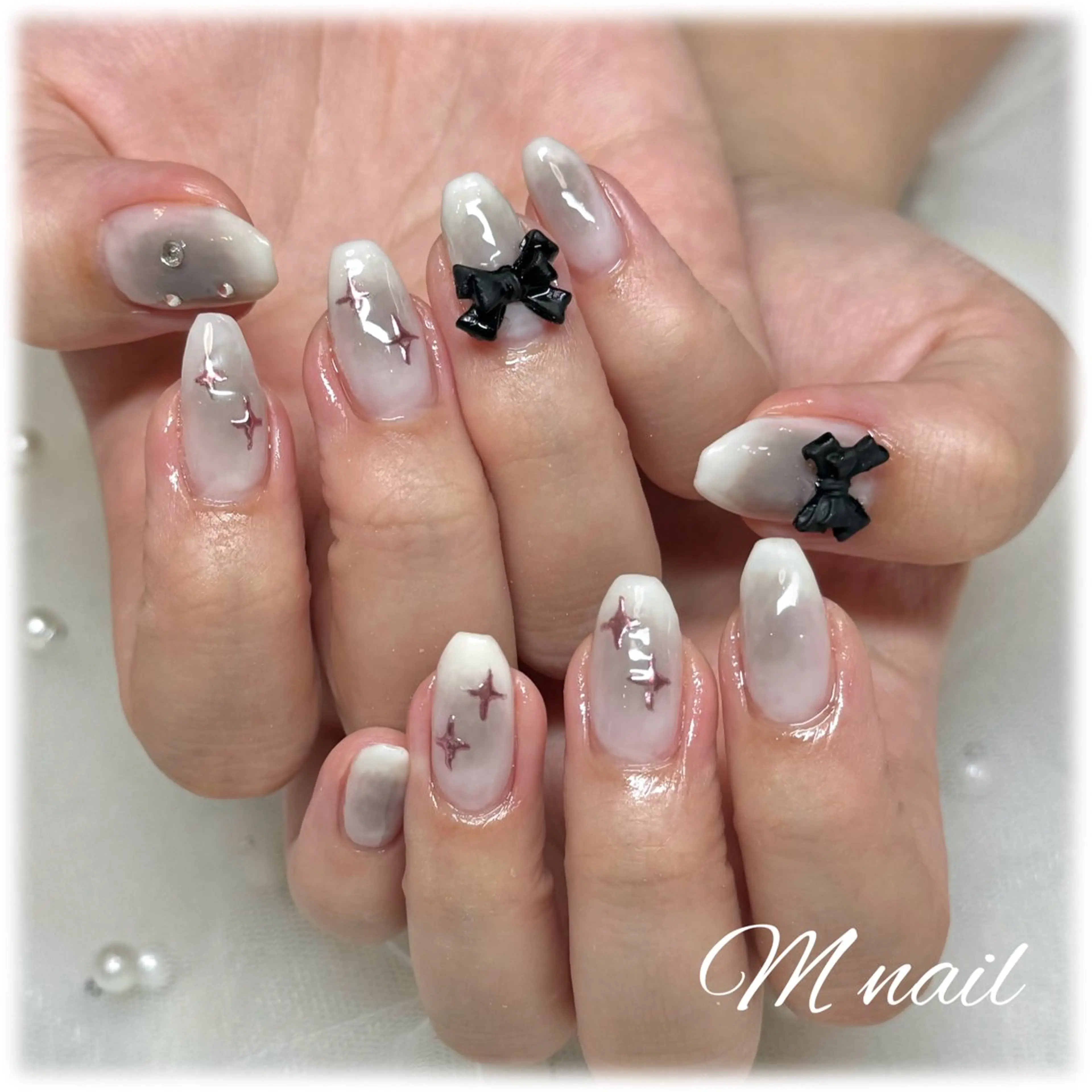 ネイル リボン 【enn】Maria Enomotoのネイルデザイン