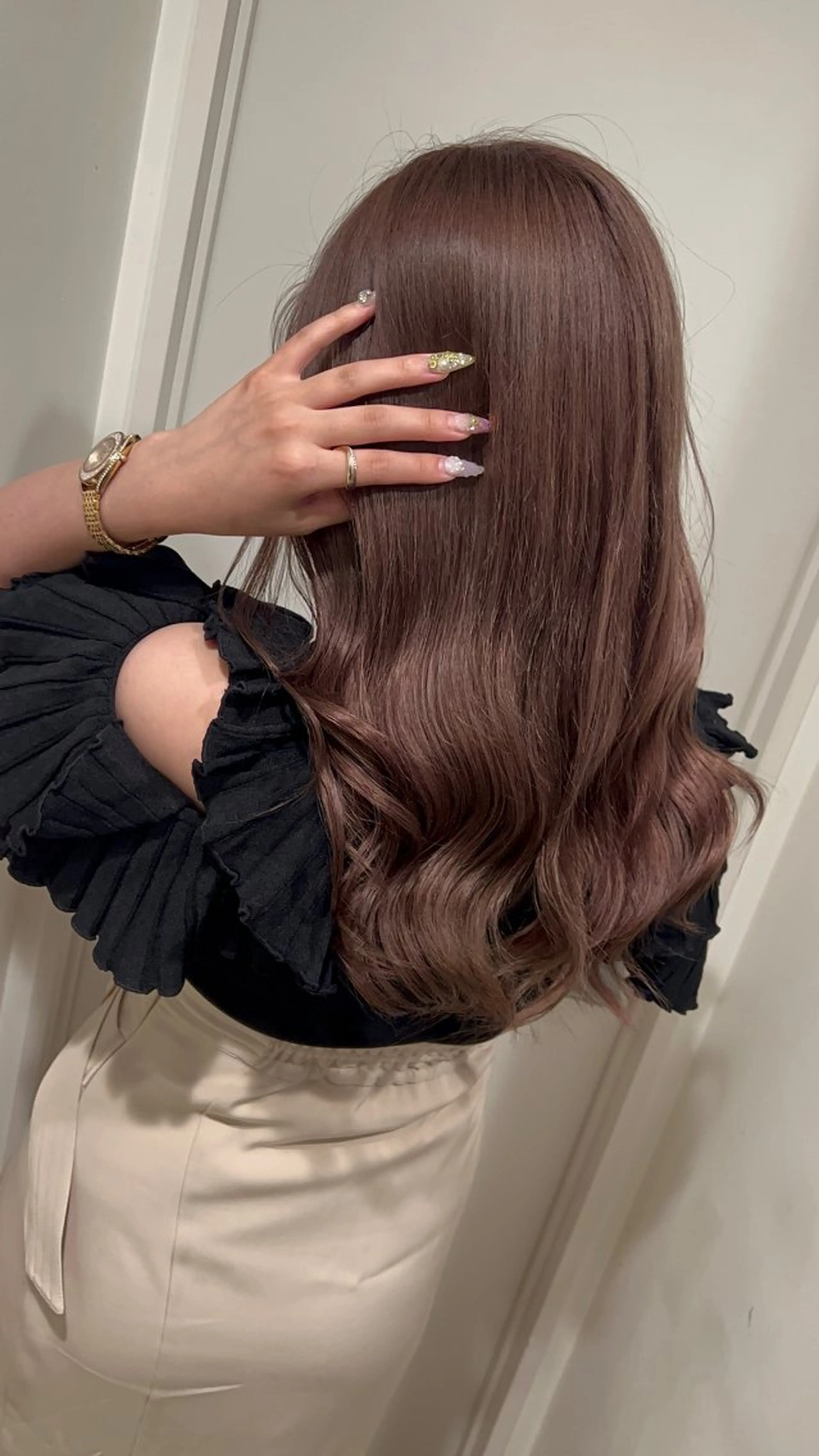 セミロング カラー ヘアアレンジ 🔥ハイトーンカラー ギャルNAOKI🔥のヘアスタイル