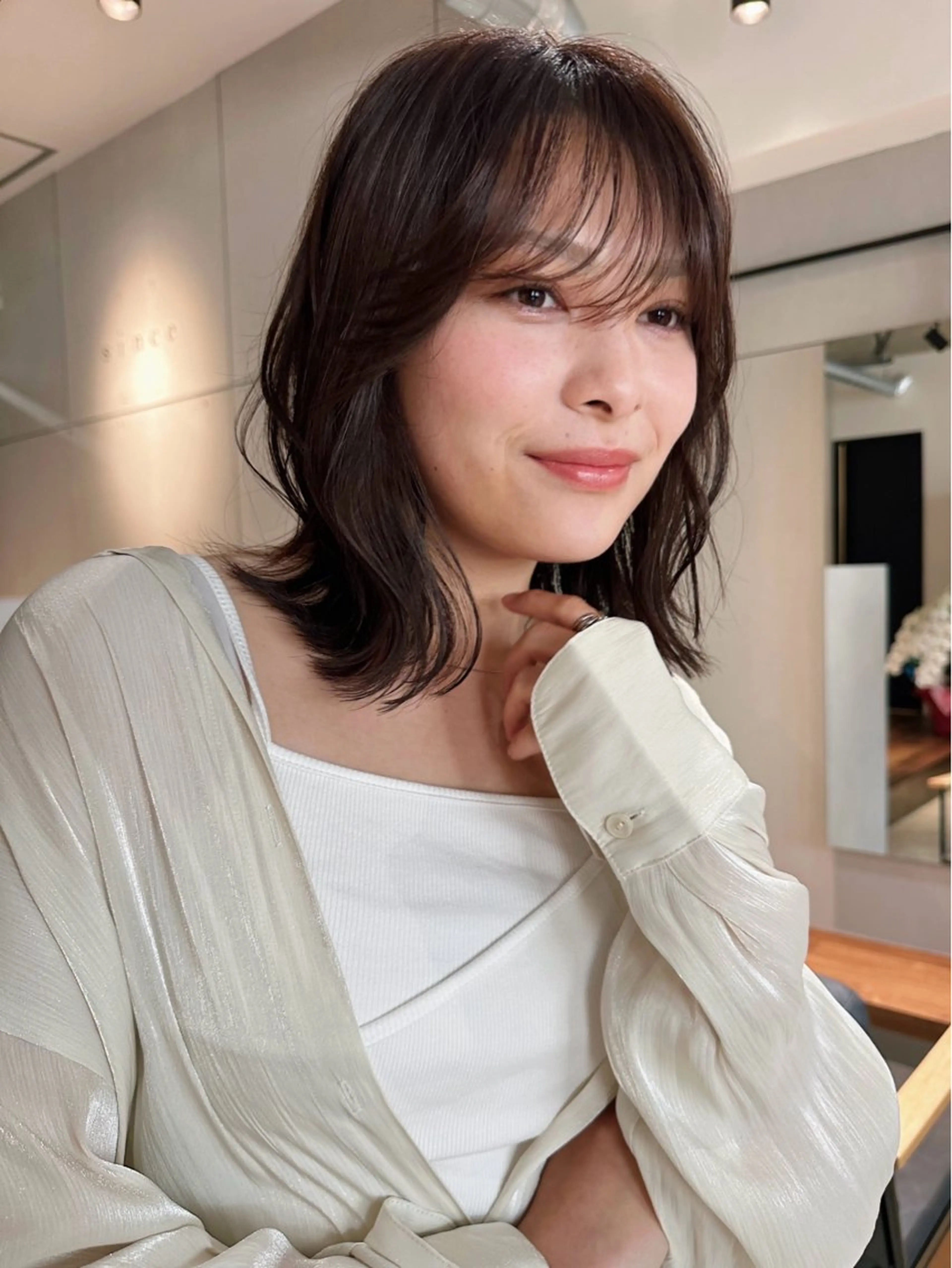 ショート カラー パーマ 🫧小顔×似合わせ× 透明感カラー🫧のヘアスタイル