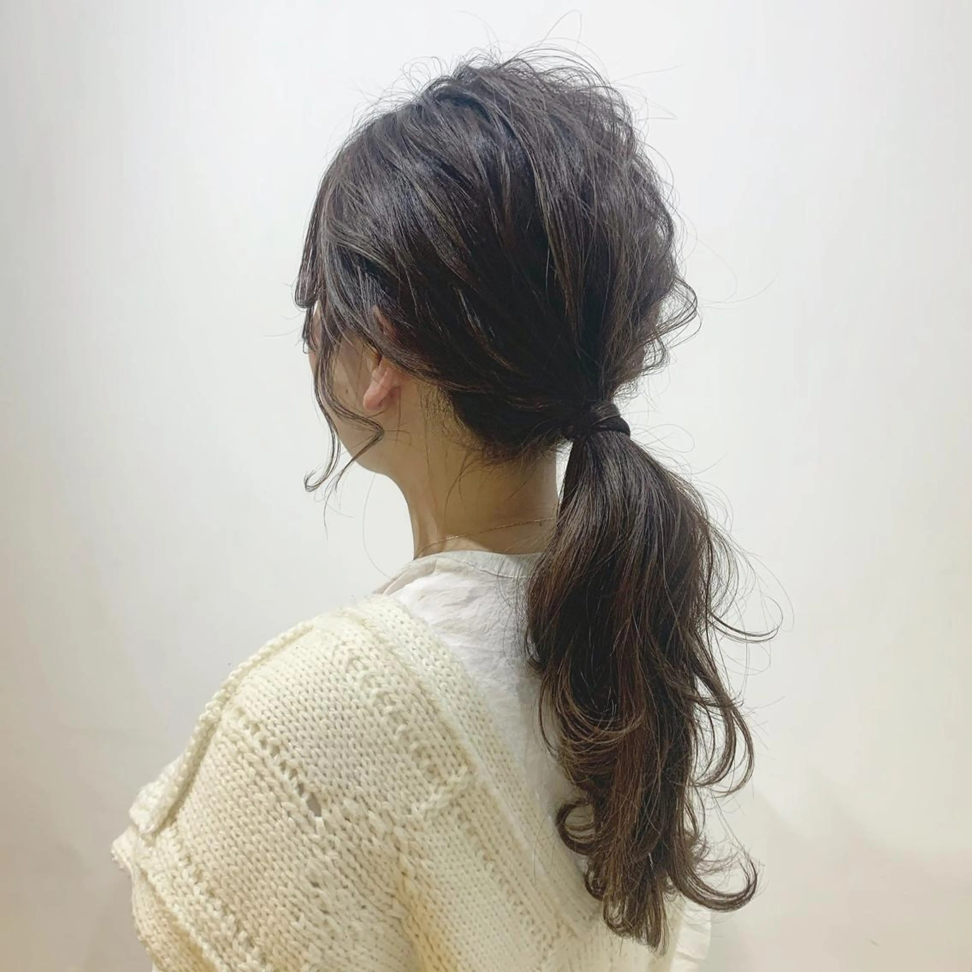 ロング カラー ヘアアレンジ 似合わせ＋韓国カット ニシヤマ　マイのヘアスタイル