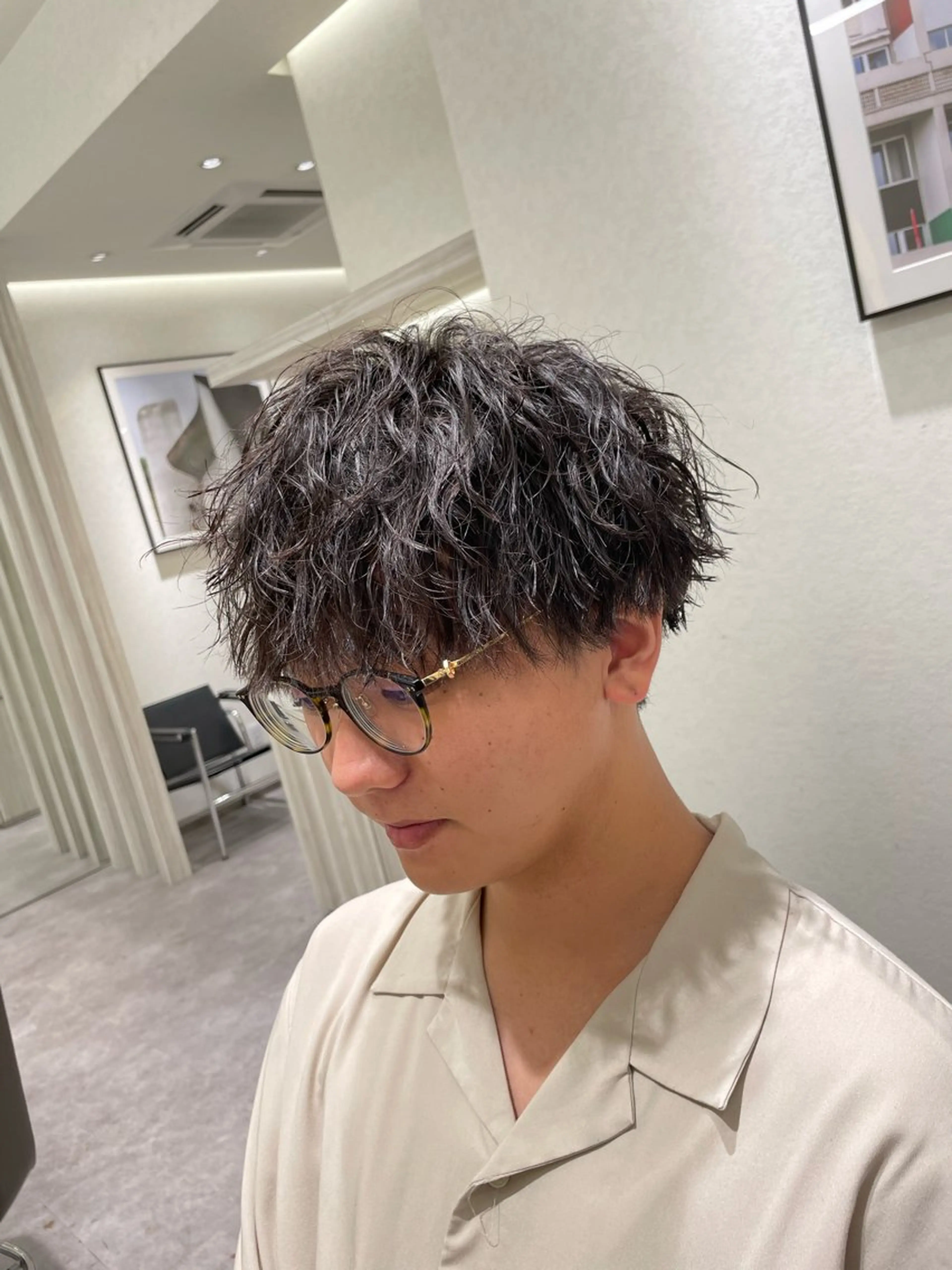 【☆スタンダードコース☆】メンズカット+特殊パーマ(スパイラル・ツイスト・波巻き等)+プレトリートメントの写真