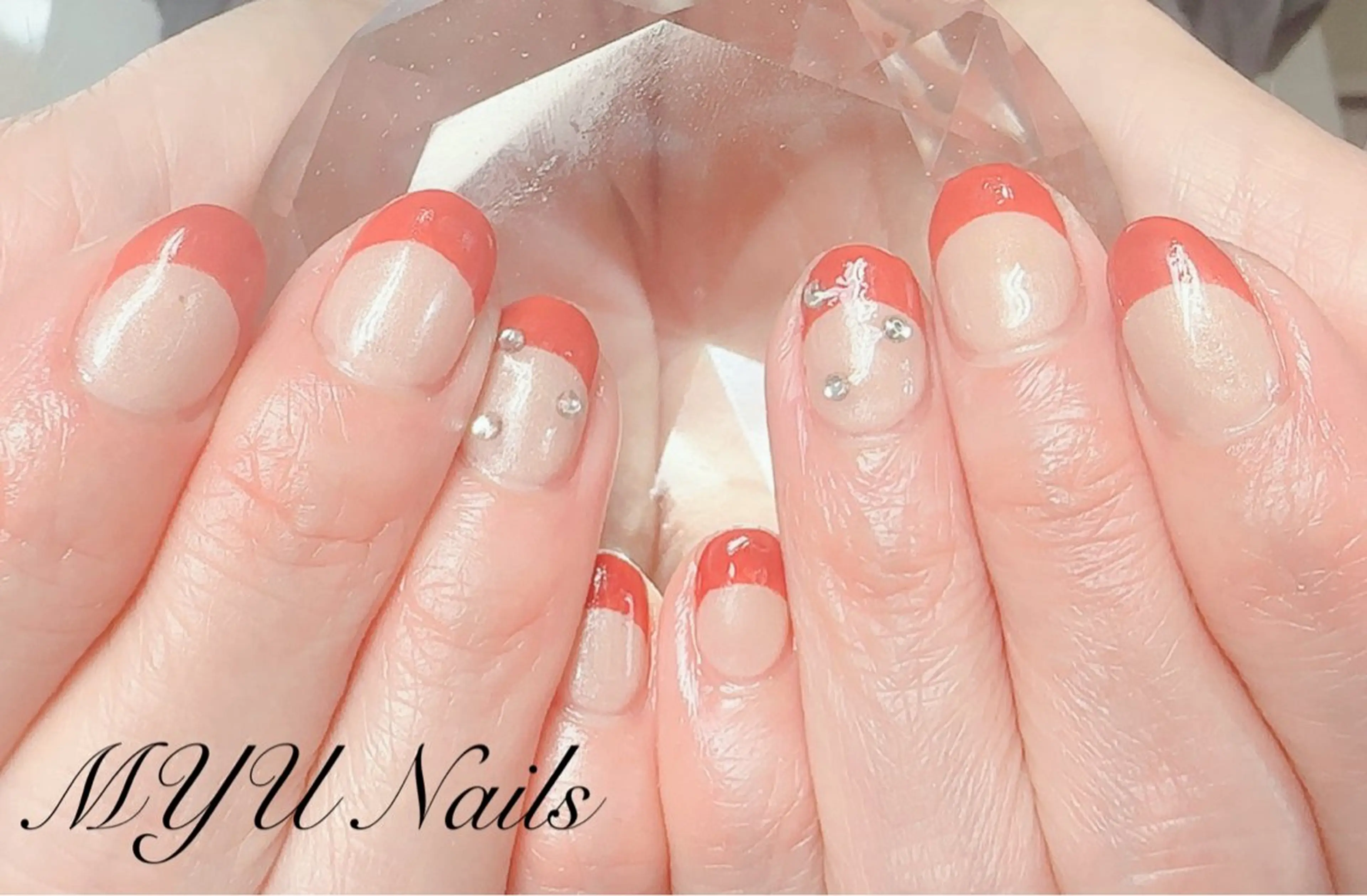 ネイル フレンチネイル ジェルネイル 持ち込み ニュアンスネイル ワンカラーネイル ハンドネイル MYU Nails所属・MYU Nailsのネイルデザイン