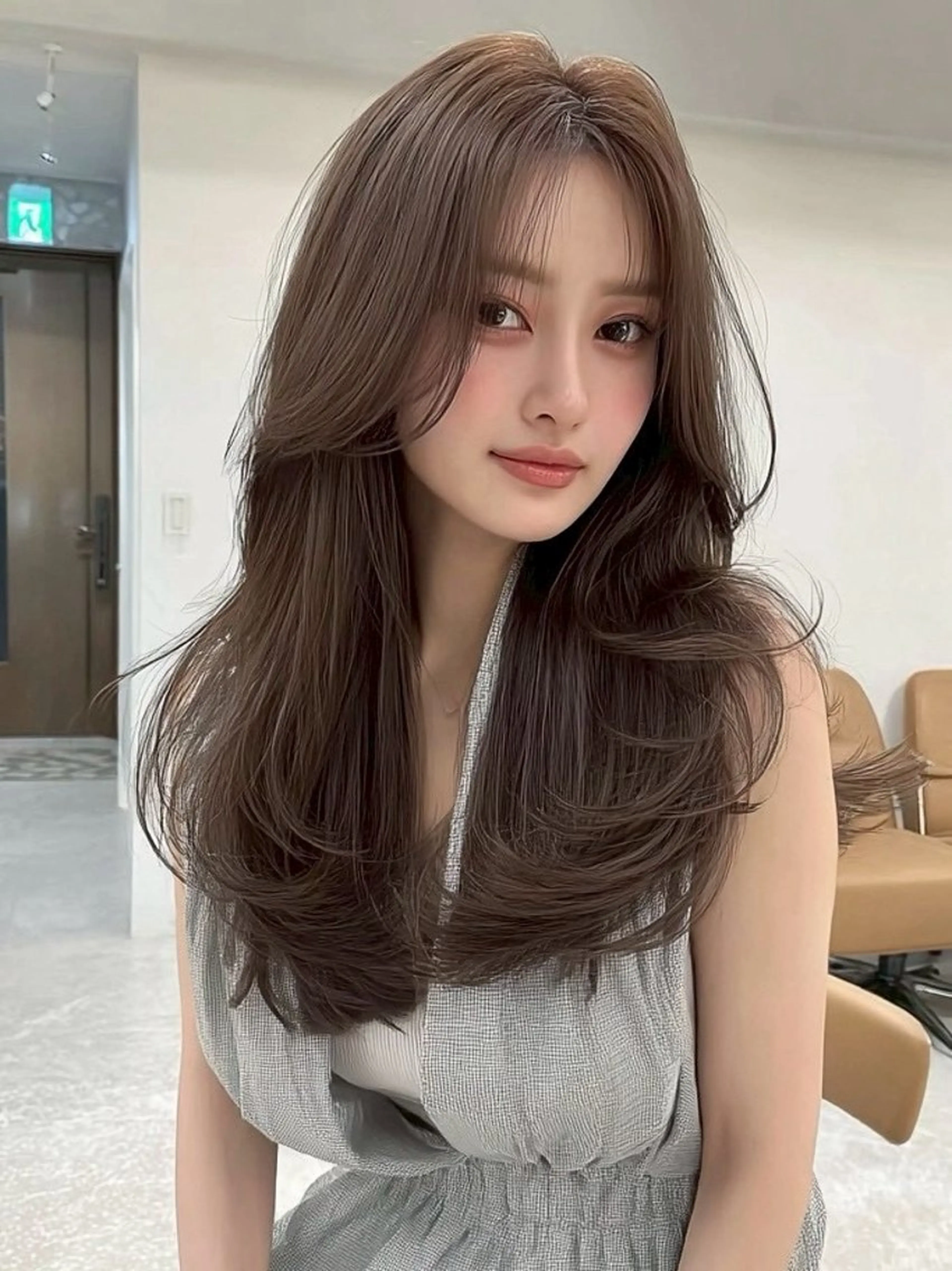 ロング カラー カット ヘアカラー トリートメント Hair&Make NOISM～OSAKA～所属・💎髪質改善/韓国/ レイヤー/泉亮介💎のヘアスタイル