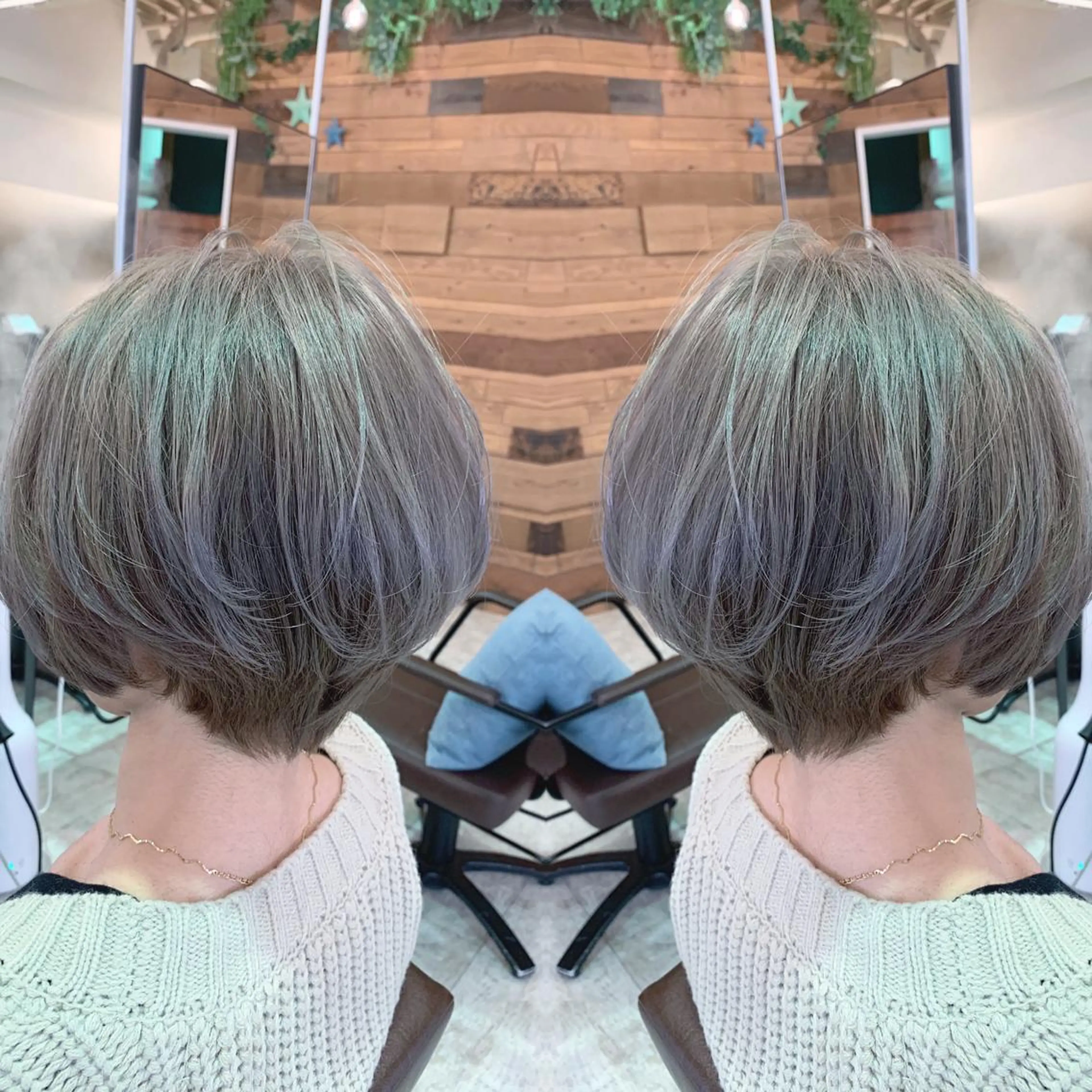 ショート カラー イルミナカラー 青木 茂樹⭐️ 透明感カラーのヘアスタイル