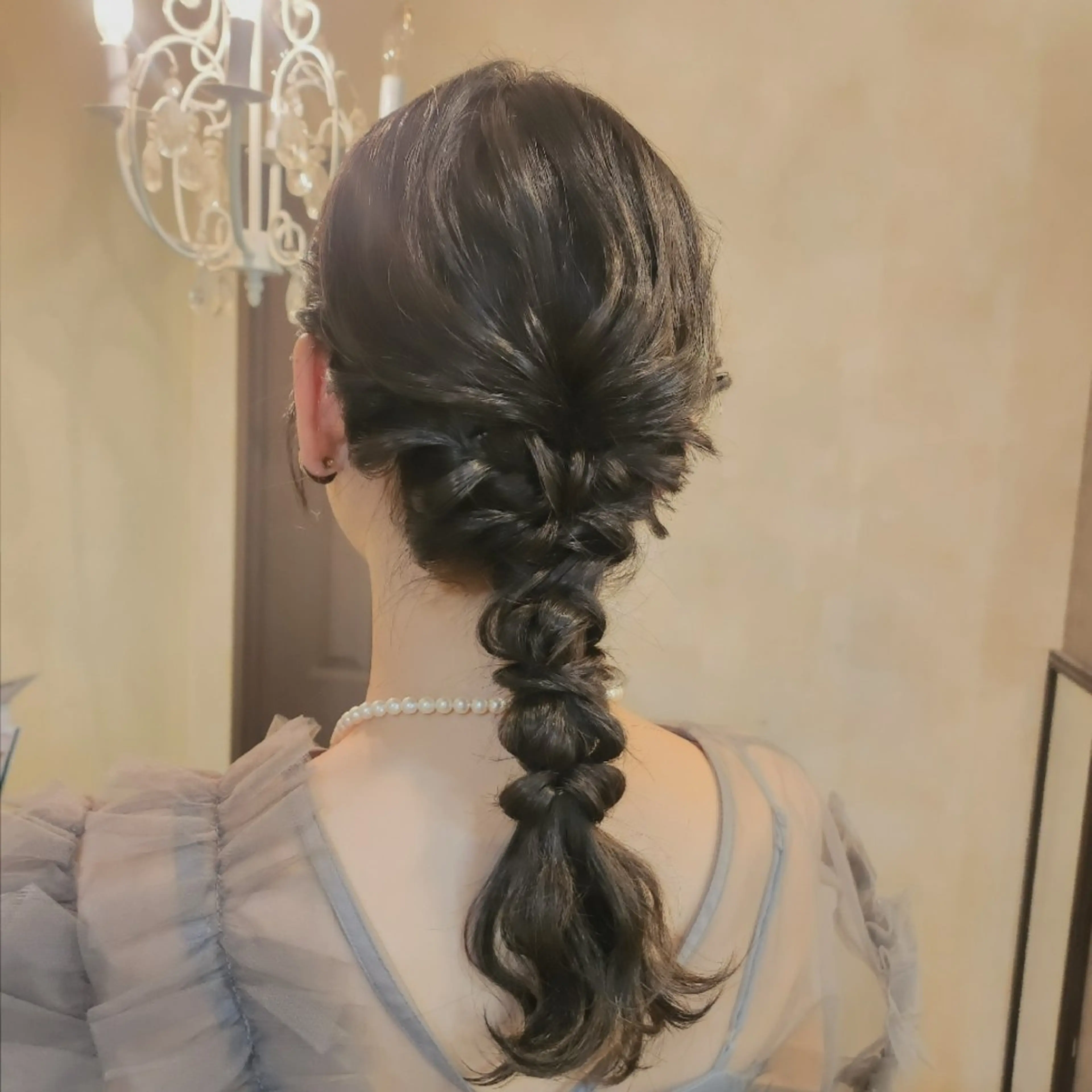 ヘアアレンジ セミロング 田井中 悠紀のヘアスタイル