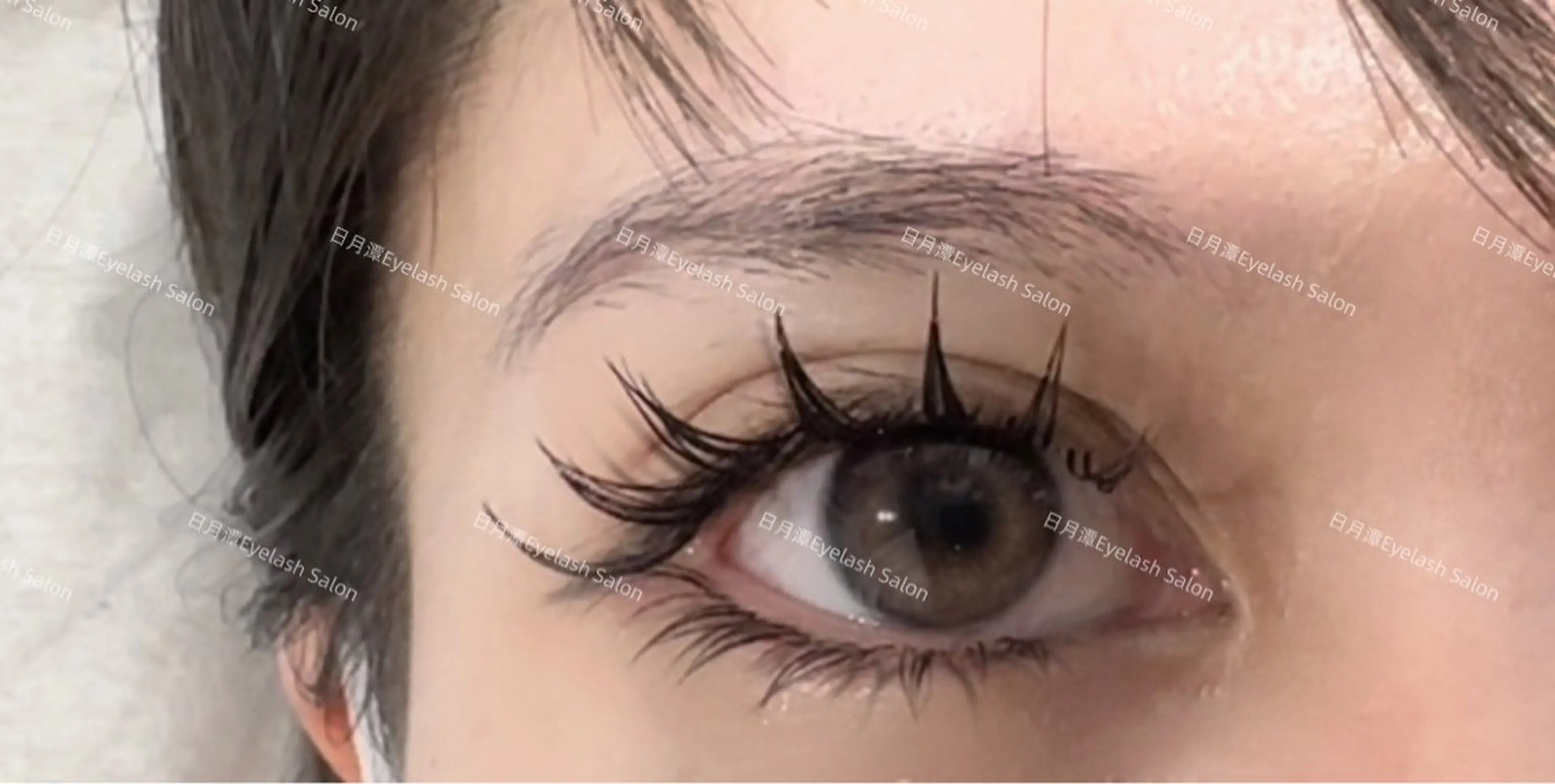 マツエク・マツパ バインドロック 束感まつ毛 韓国風マツエク Lカール パリジェンヌラッシュリフト 🔆日月潭🌙 銀座店のマツエク・マツパデザイン