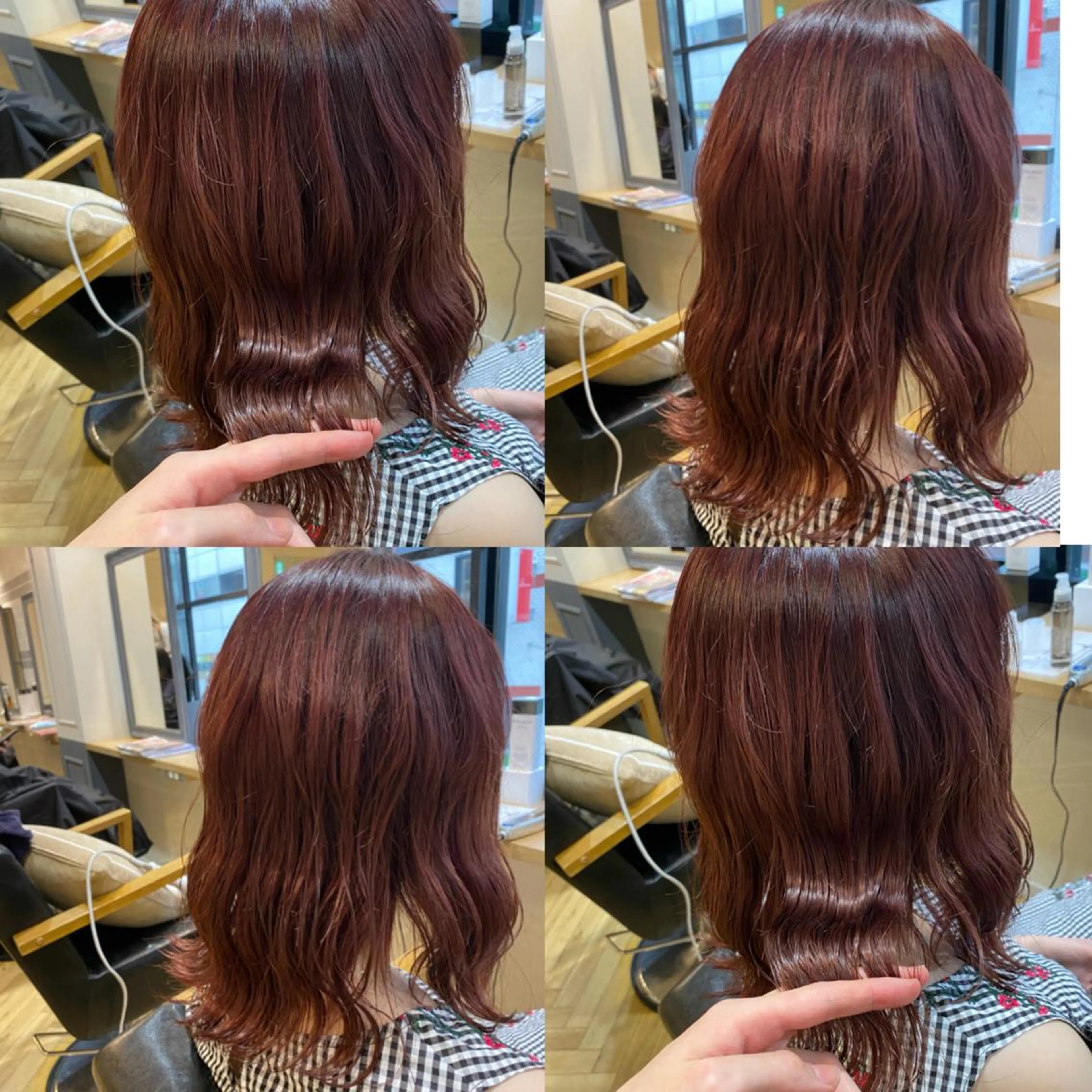 ミディアム カラー ブリーチ ブリーチなしカラー 艶カラー/韓国顔周り 🎀mamiのヘアスタイル