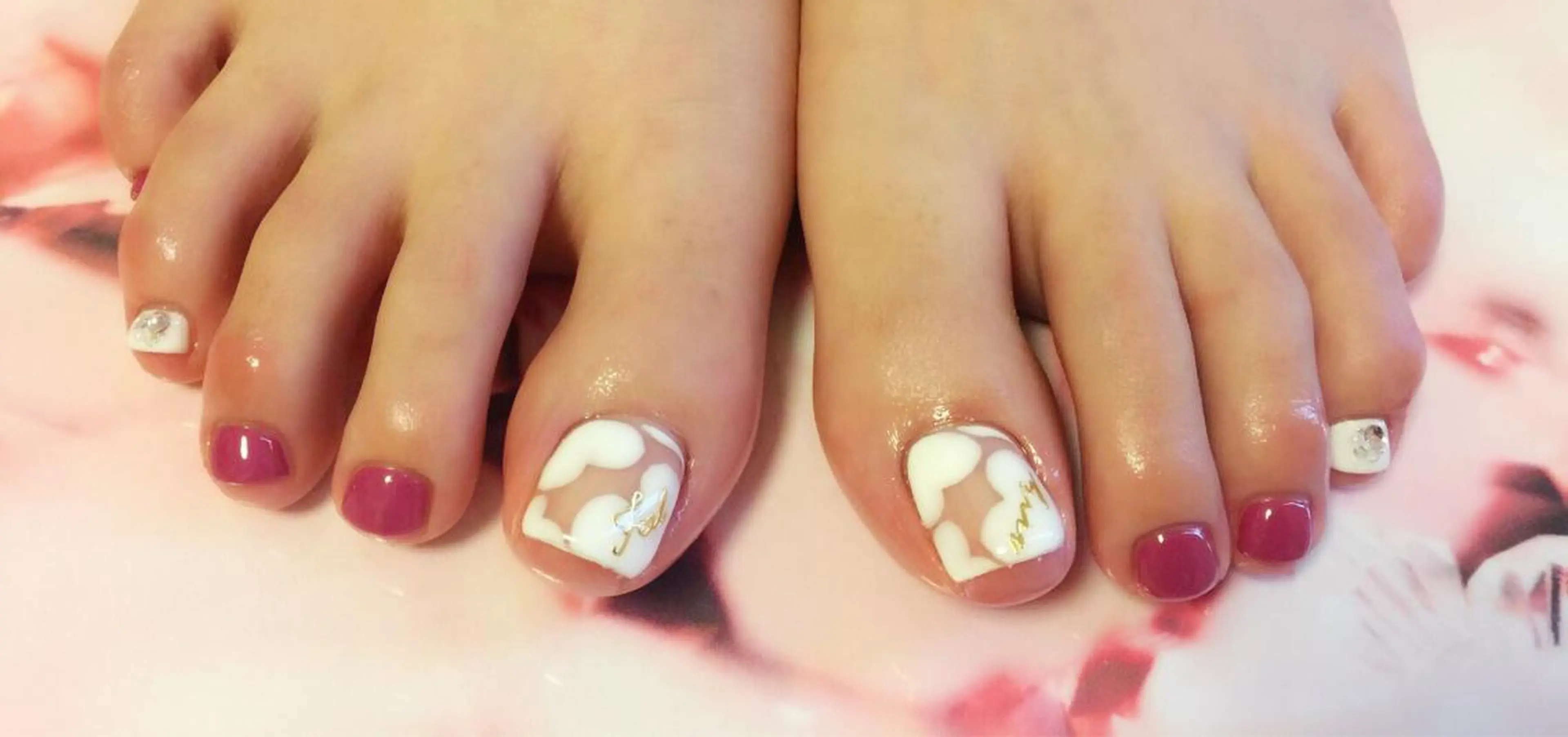 ネイル フットネイル シンプルネイル a yakaのネイルデザイン