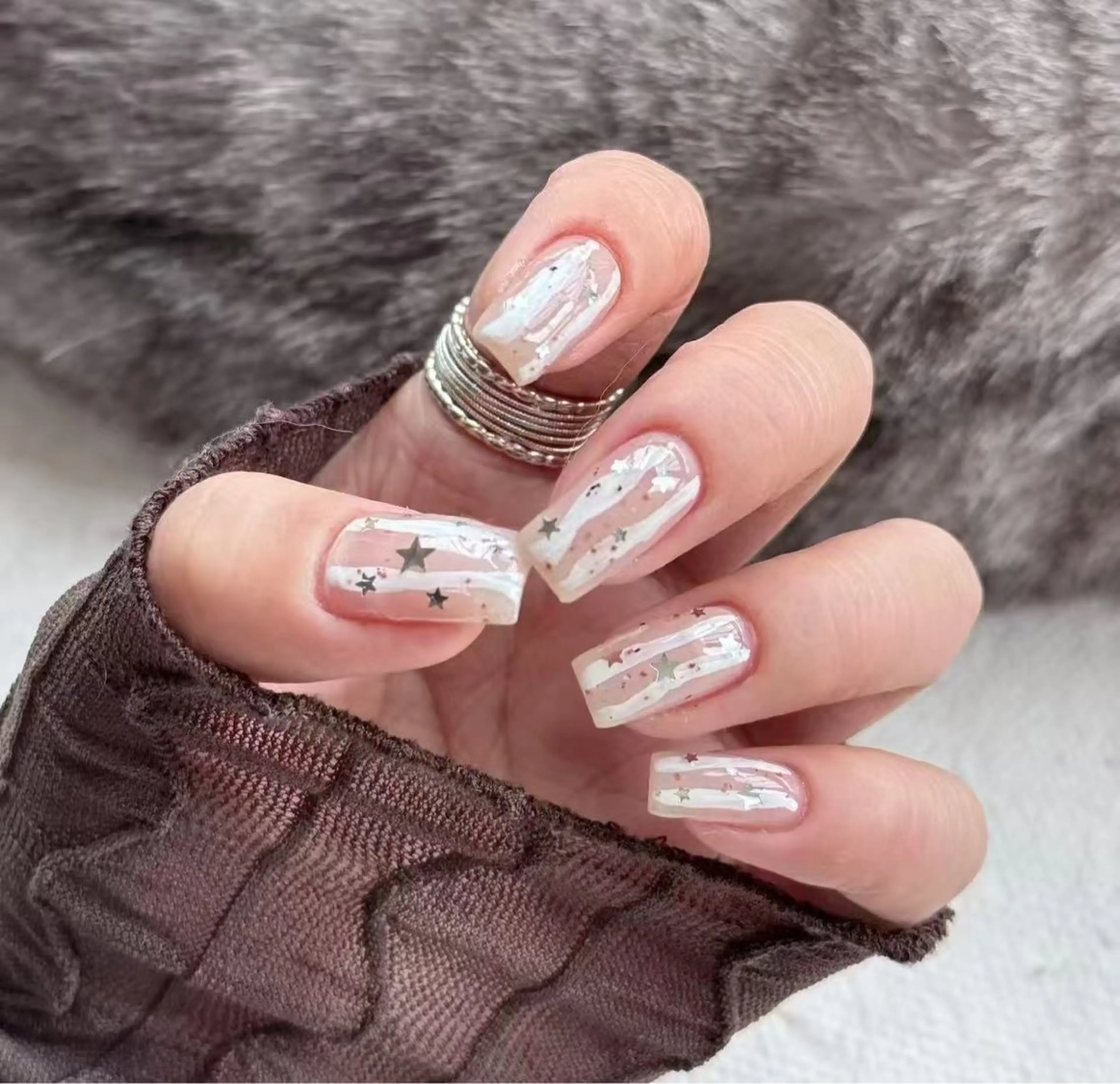 ネイル オーロラネイル フラワーネイル フットネイル フレンチネイル ジェルネイル ハンドネイル BabyYouMi ねねのネイルデザイン