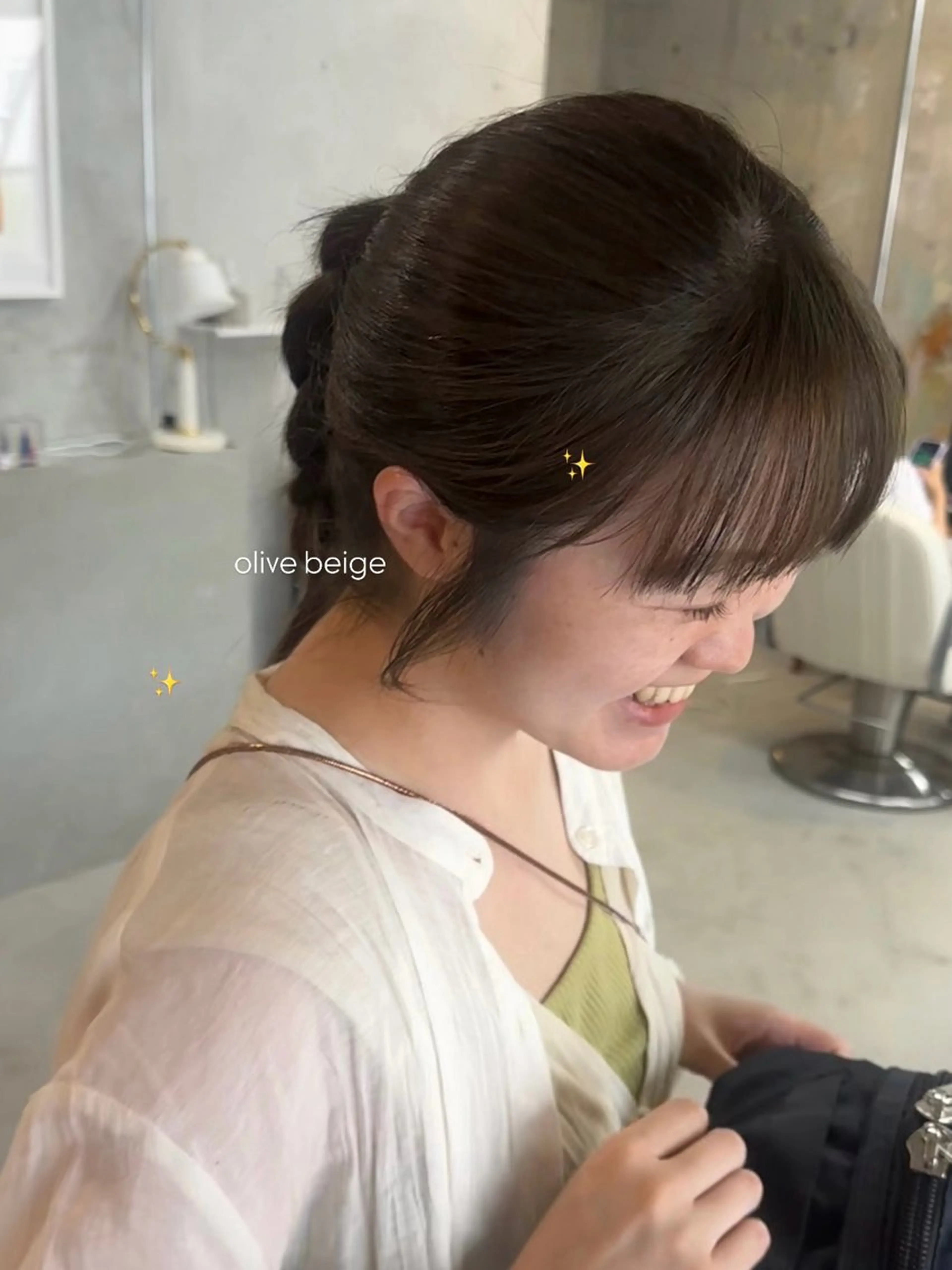 セミロング カラー カット ヘアカラー トリートメント 暖色カラー/レイヤー 🌙 オノユリカのヘアスタイル