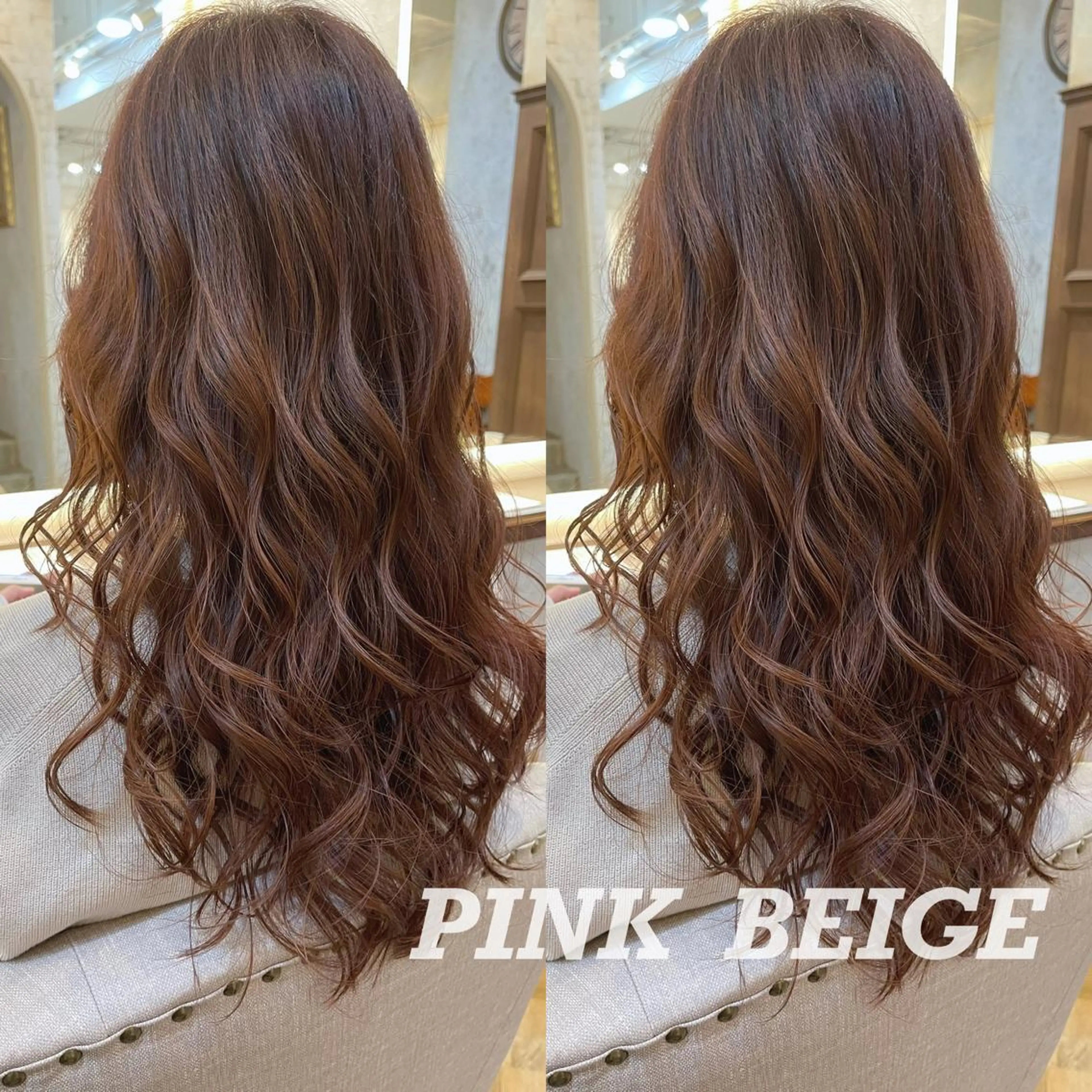 ロング カラー ベージュカラー ピンクカラー ピンクベージュ youres  hair所属・佐々木 裕一のヘアスタイル