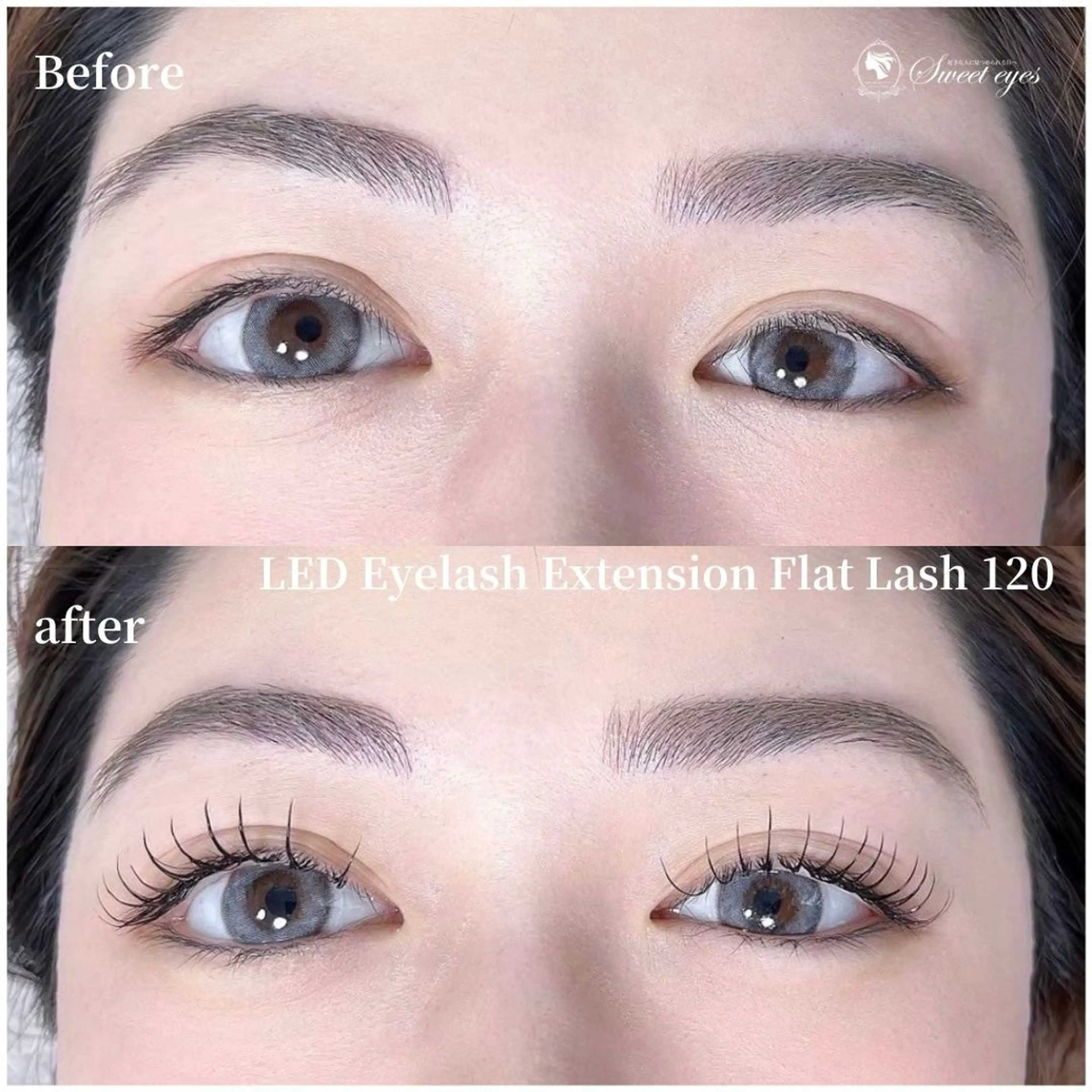 マツエク・マツパ フラットラッシュ ナチュラル ワンホンマツエク マツエク Sweeteyes 金山店のマツエク・マツパデザイン