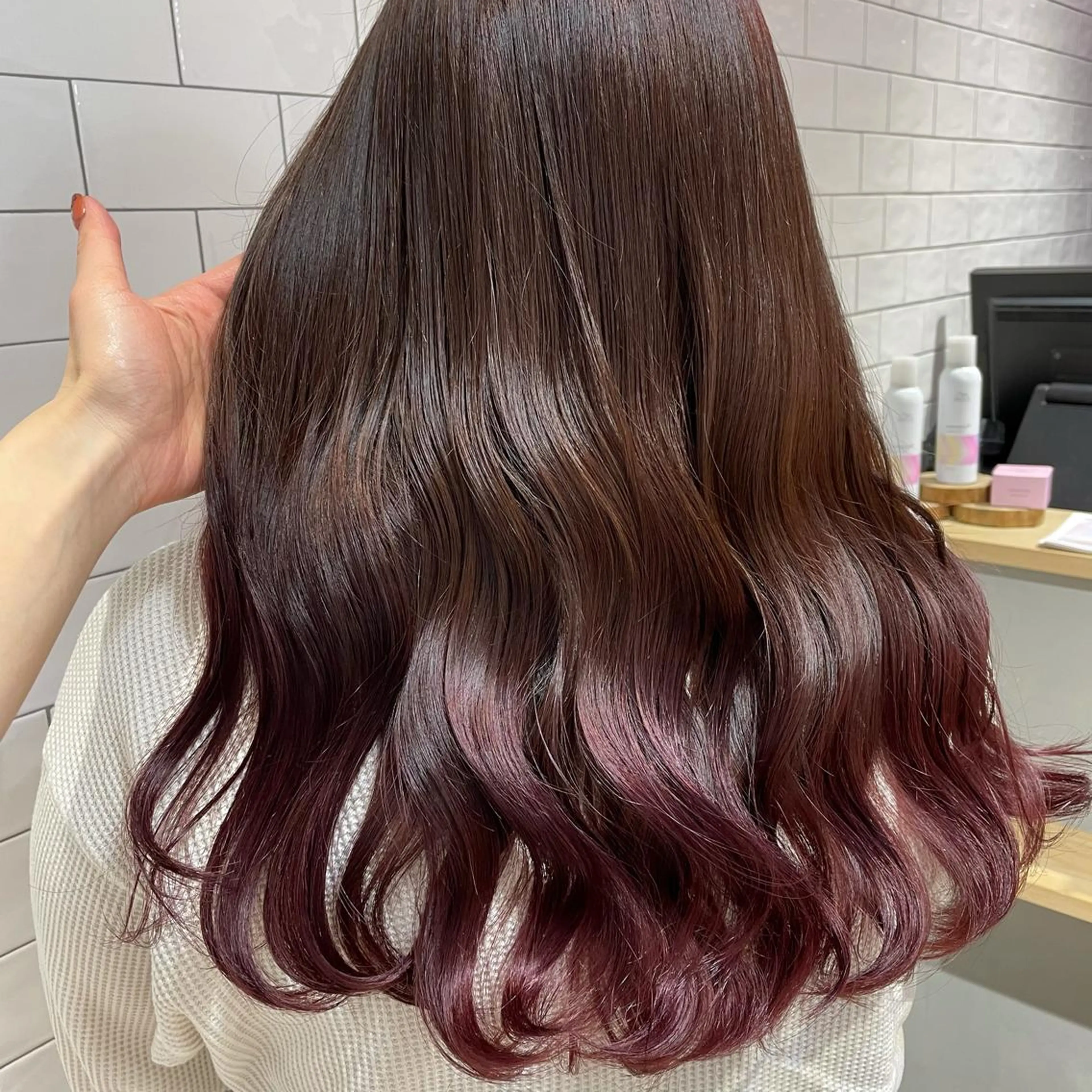 ロング ヘアカラー もり まりものヘアスタイル