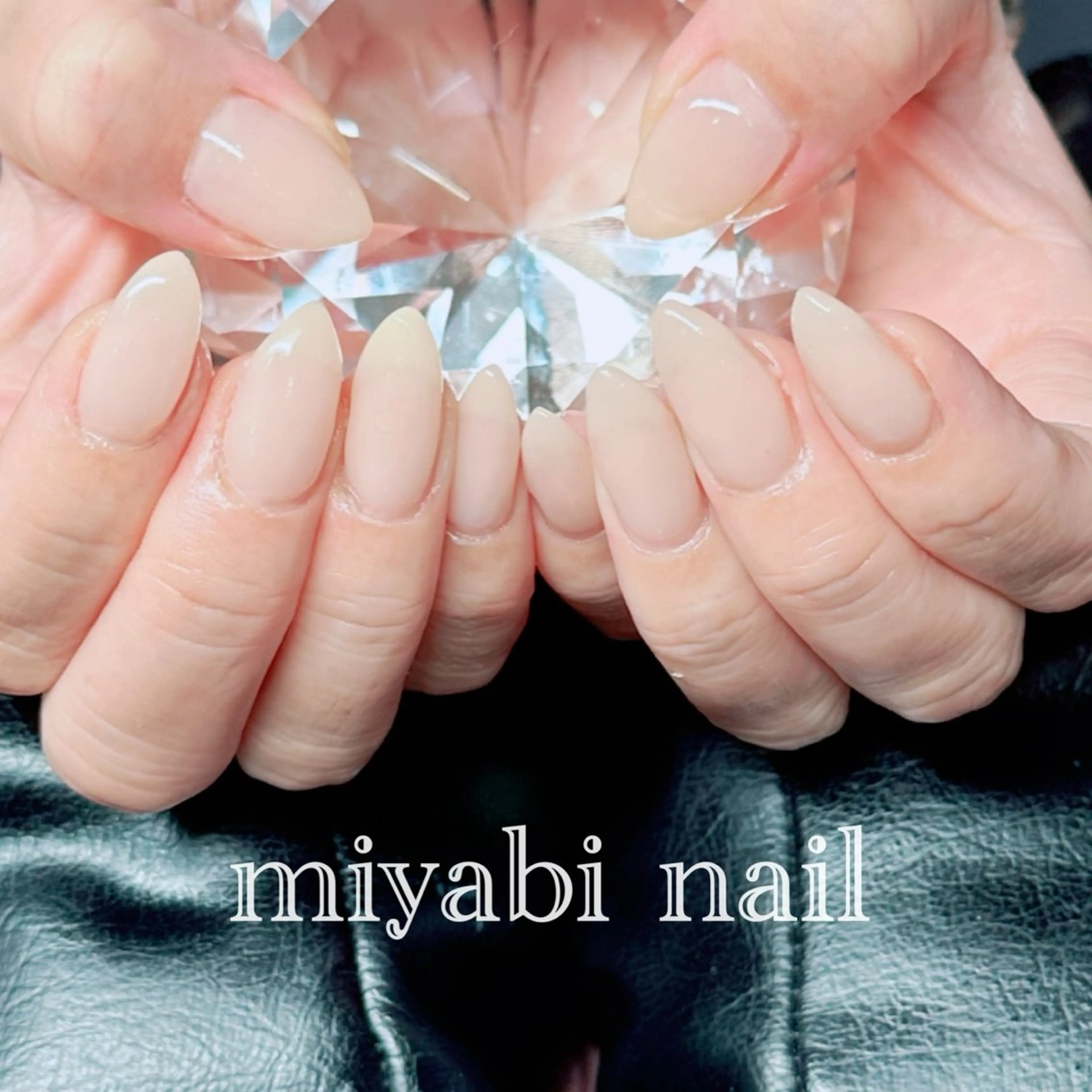 ネイル ジェルネイル 持ち込み オフィスネイル ワンカラーネイル シンプルネイル ハンドネイル miyabi nail 桂川駅近くのネイルデザイン