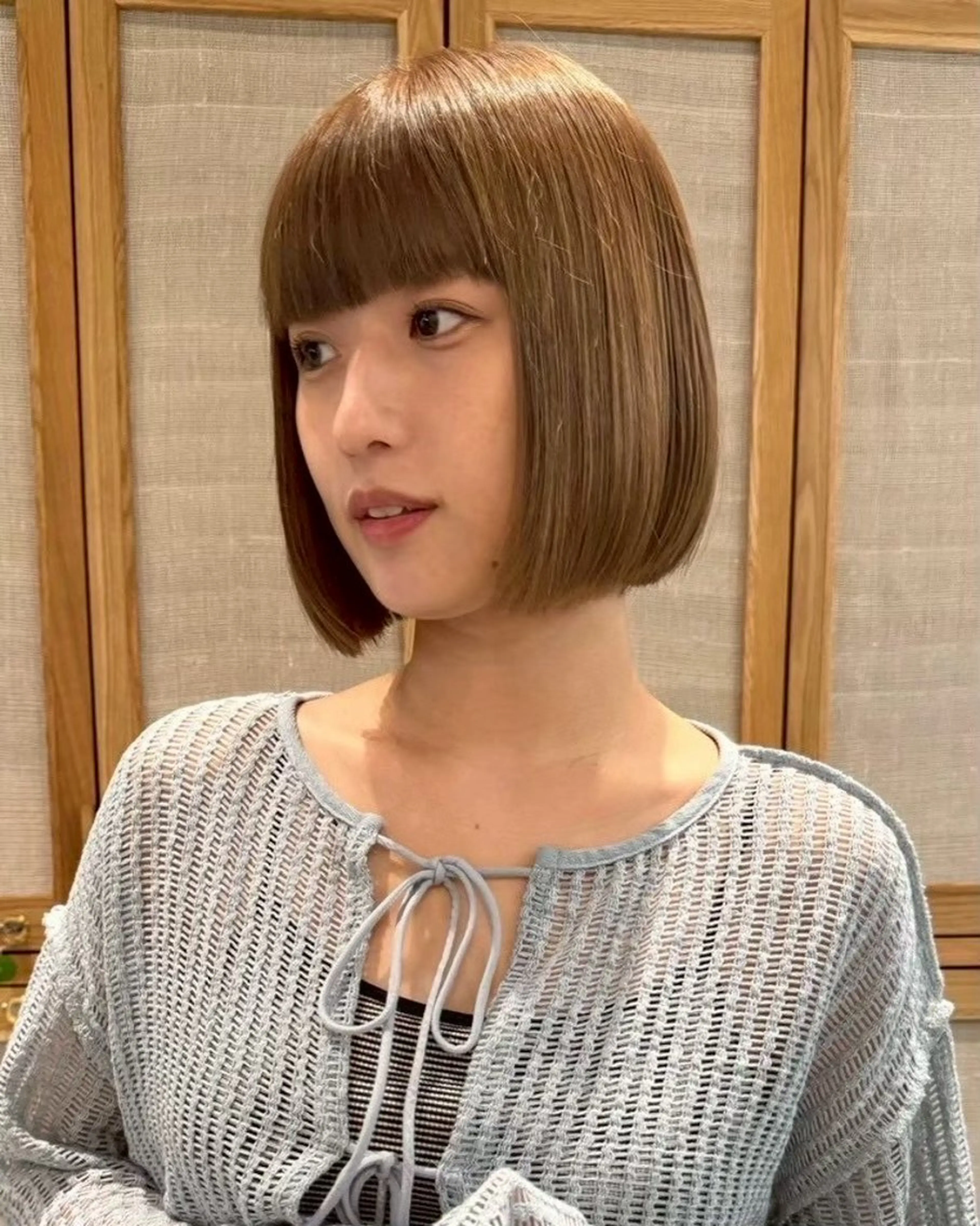 ショート 髪質改善 縮毛矯正 トリートメント カット ヘアカラー トリートメント nok所属・nok Osakaのヘアスタイル