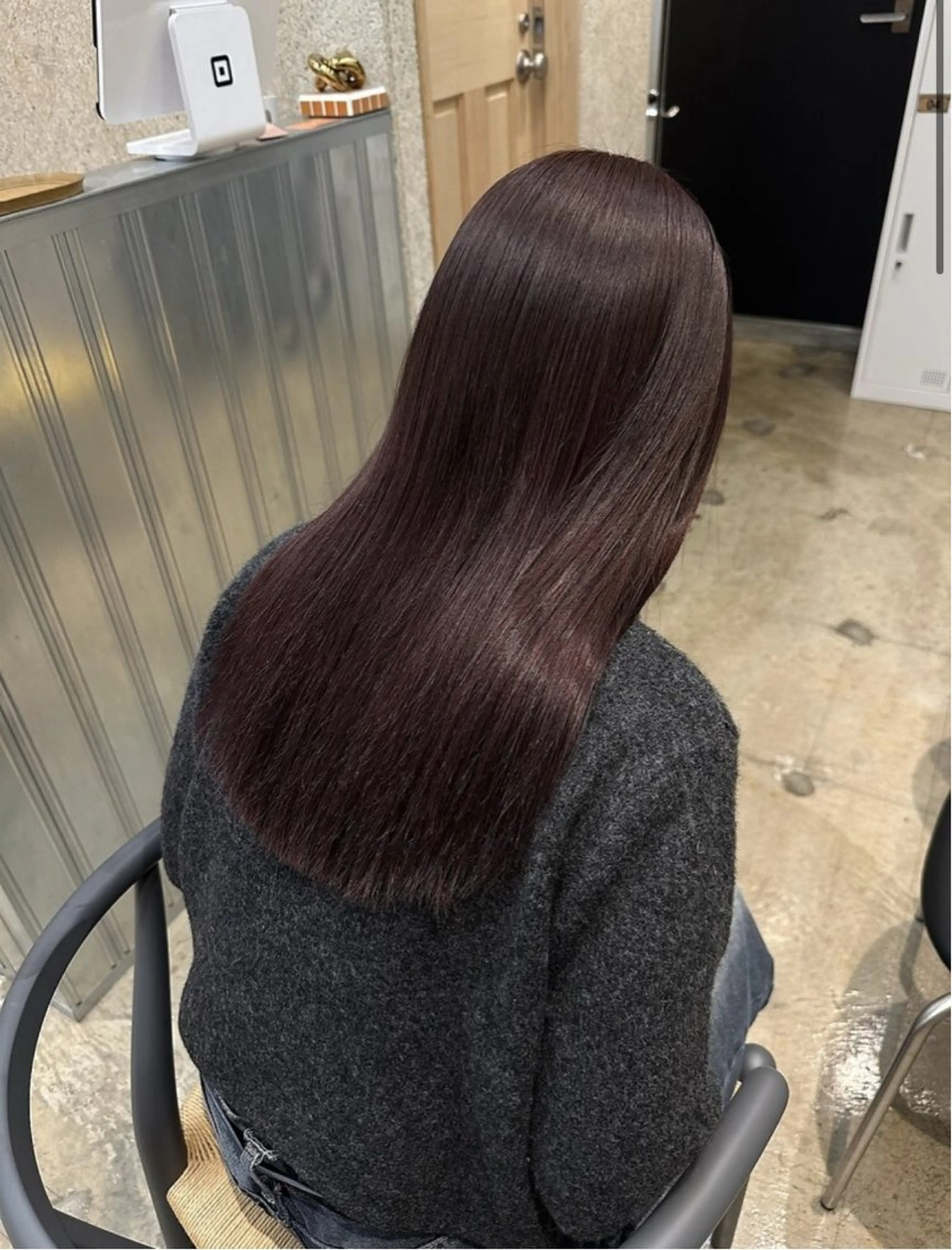 縮毛矯正モデルの写真