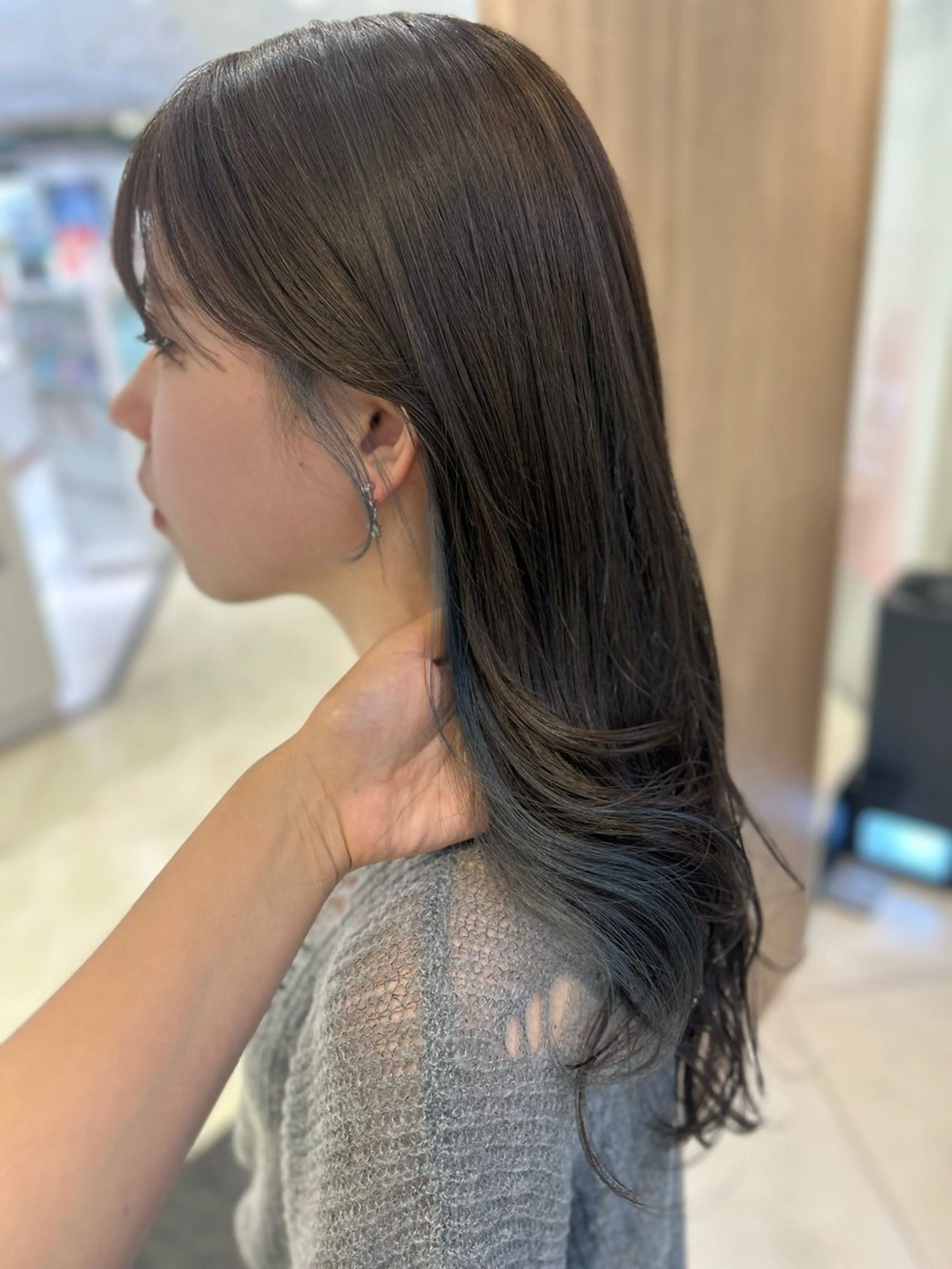 セミロング カラー 髪質改善/縮毛矯正 ササキナツミのヘアスタイル