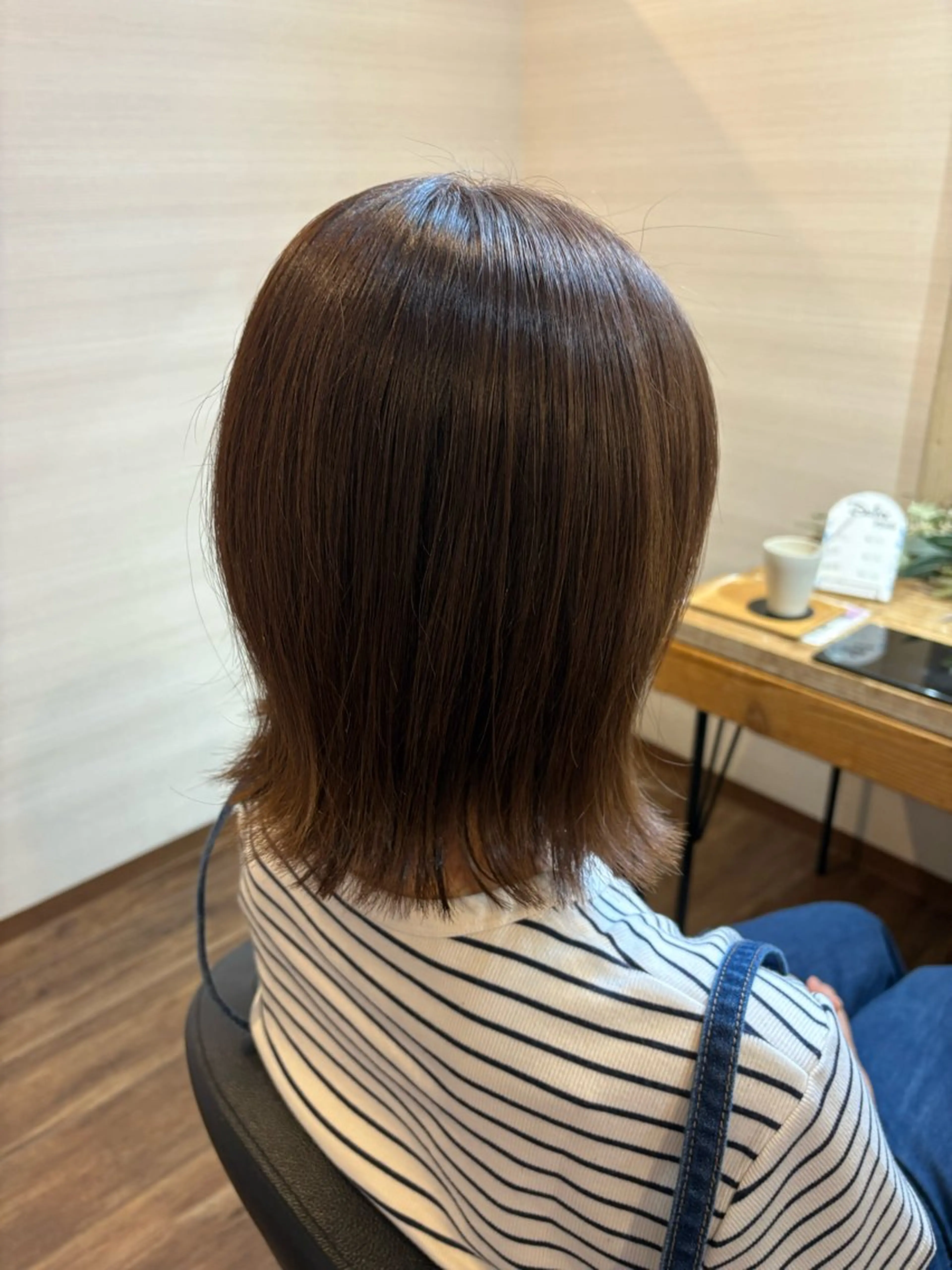 ミディアム 切りっぱなしボブ ボブ 【髪質改善都賀】 chisatan🍊のヘアスタイル
