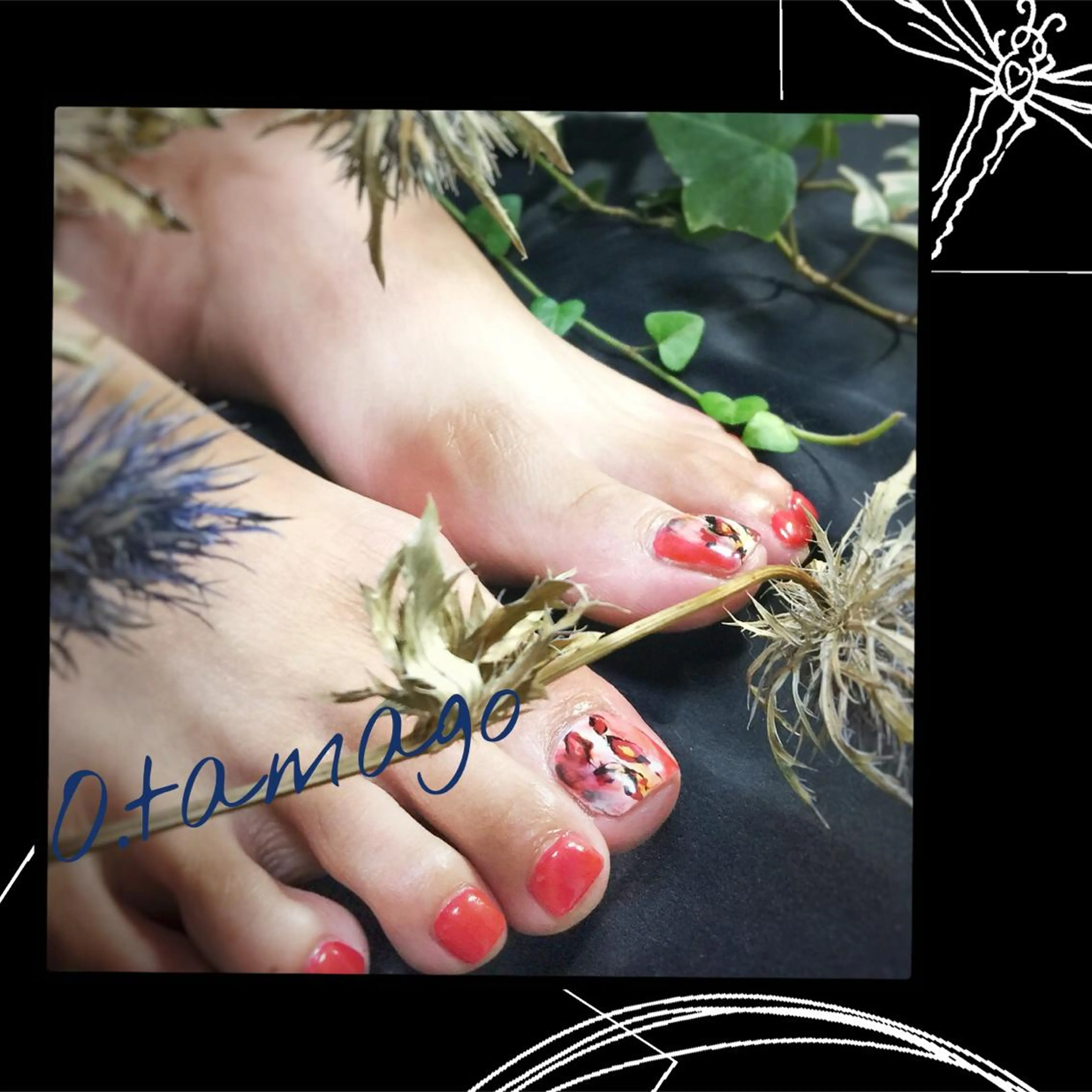 ネイル フットネイル ARTスクールサロン お・タマゴのネイルデザイン