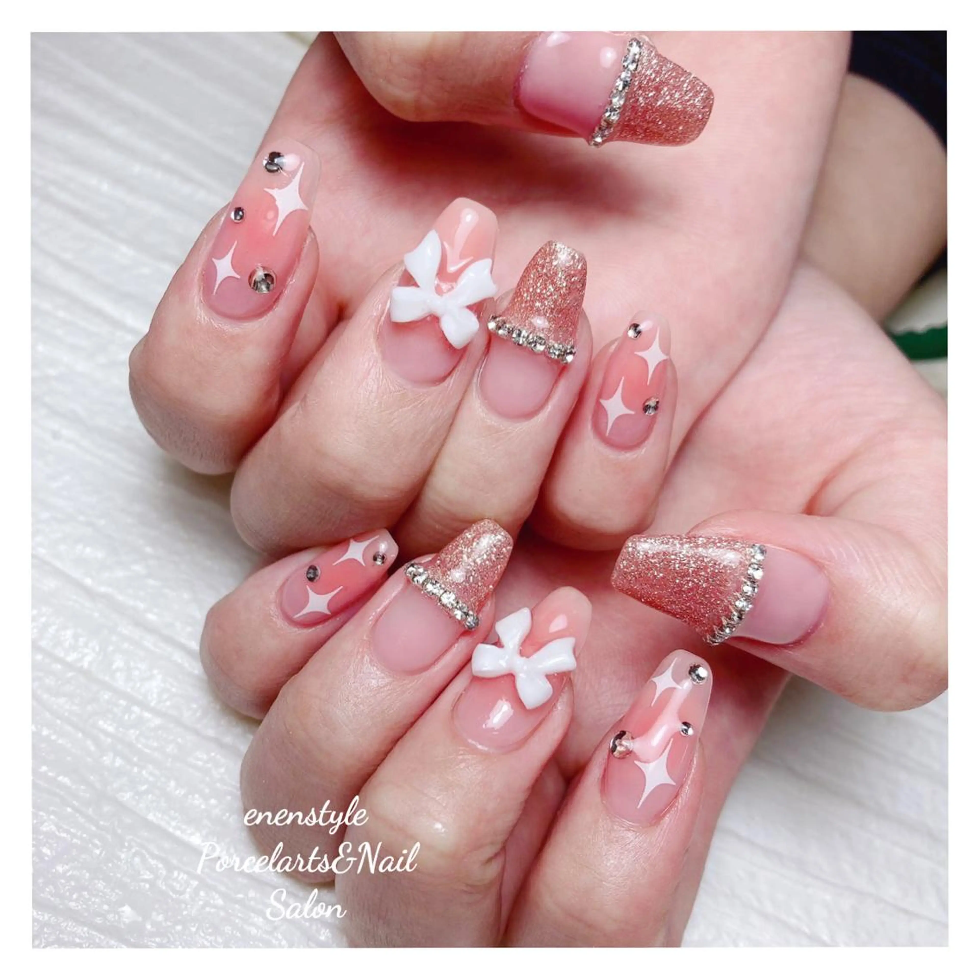 ミディアム ネイル 👑enen style👑のネイルデザイン