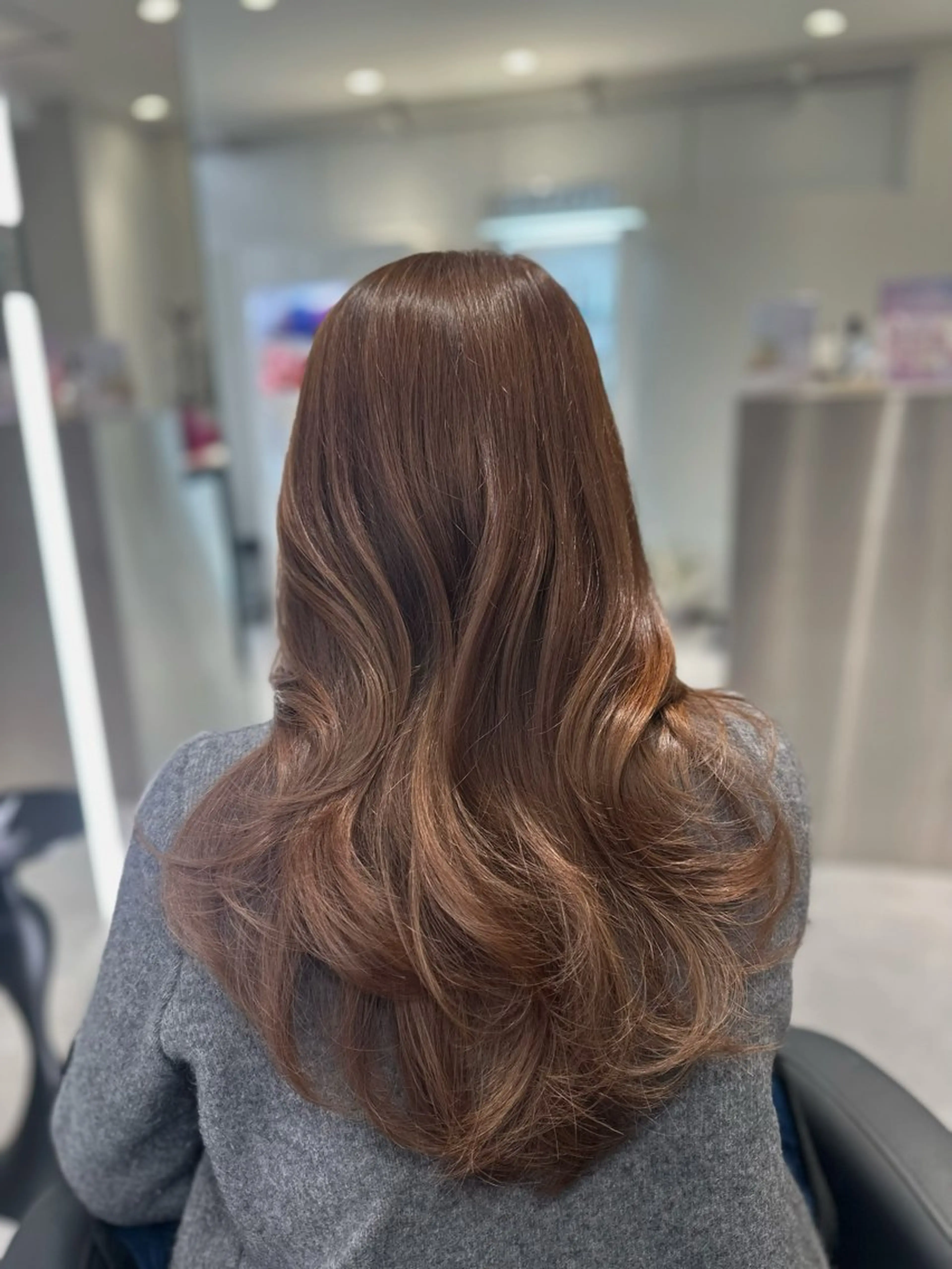 ロング カット ヘアカラー トリートメント ブリーチなし/透明感 NONO💖のヘアスタイル