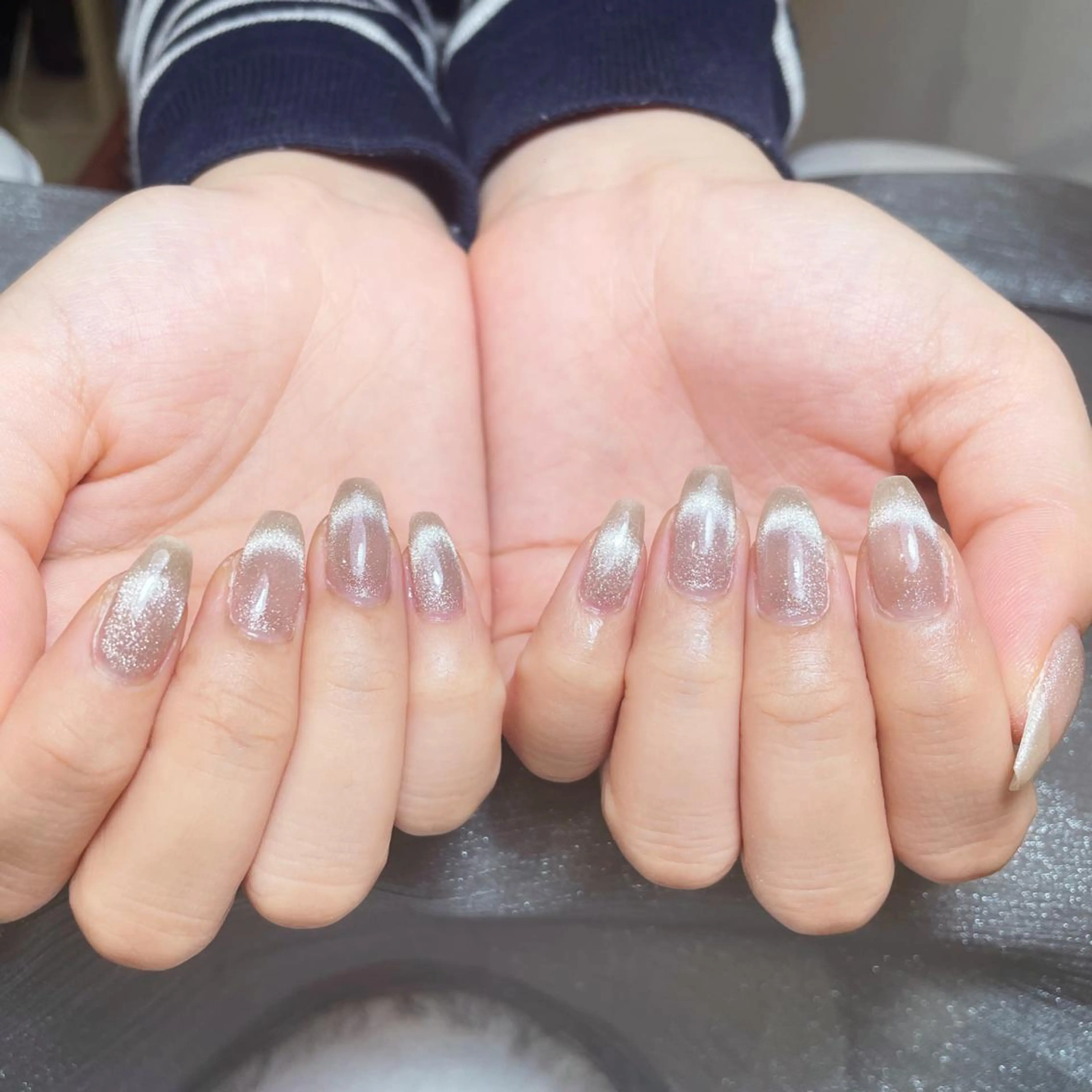 ネイル アートネイル オーロラネイル ガーリー キラキラネイル 韓国ネイル ハンドネイル DIANMOND NAIL🌸のネイルデザイン