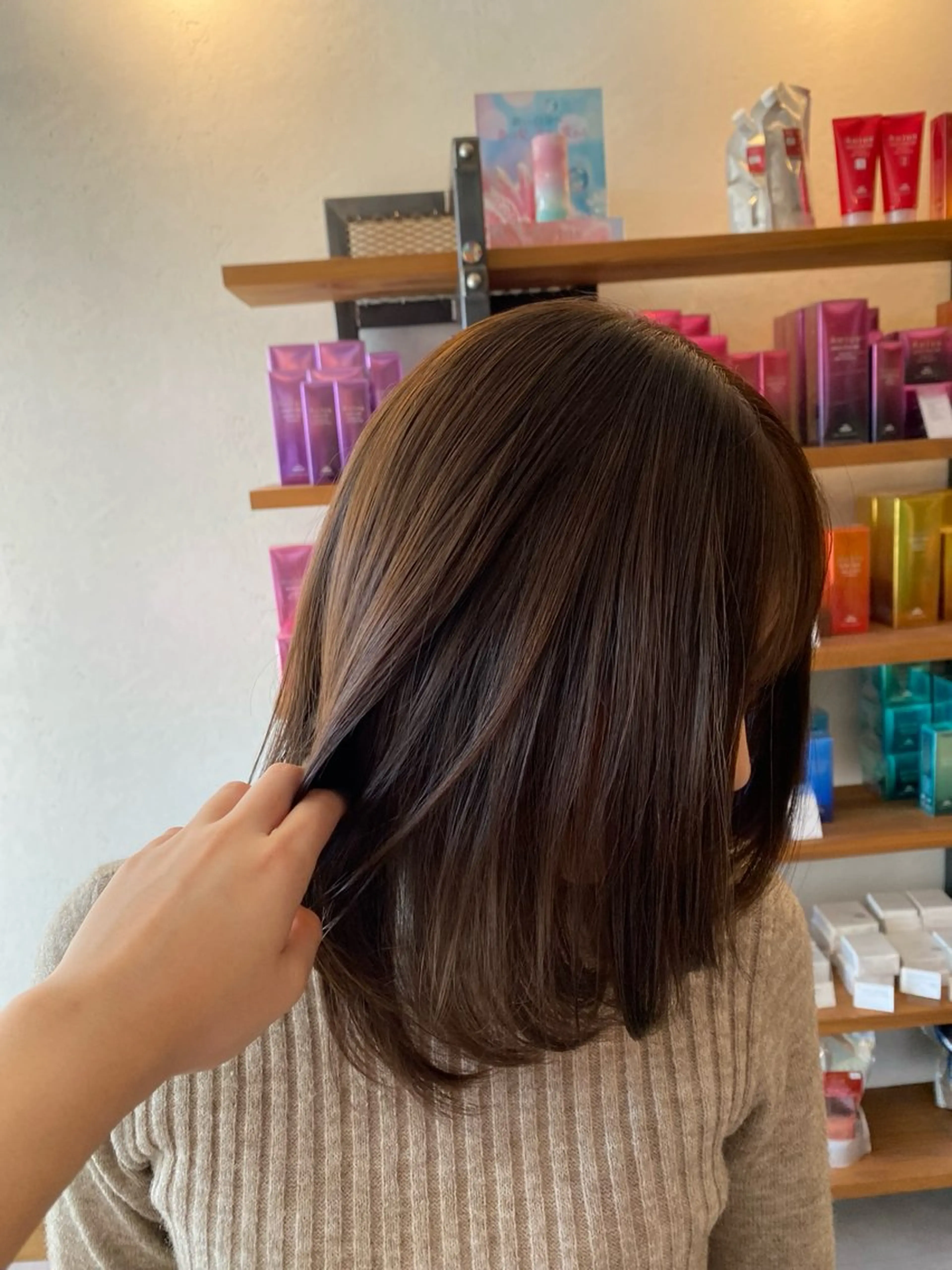 ミディアム カット ヘアカラー 希優🌺ソムリエ /ブリーチ/カットのヘアスタイル