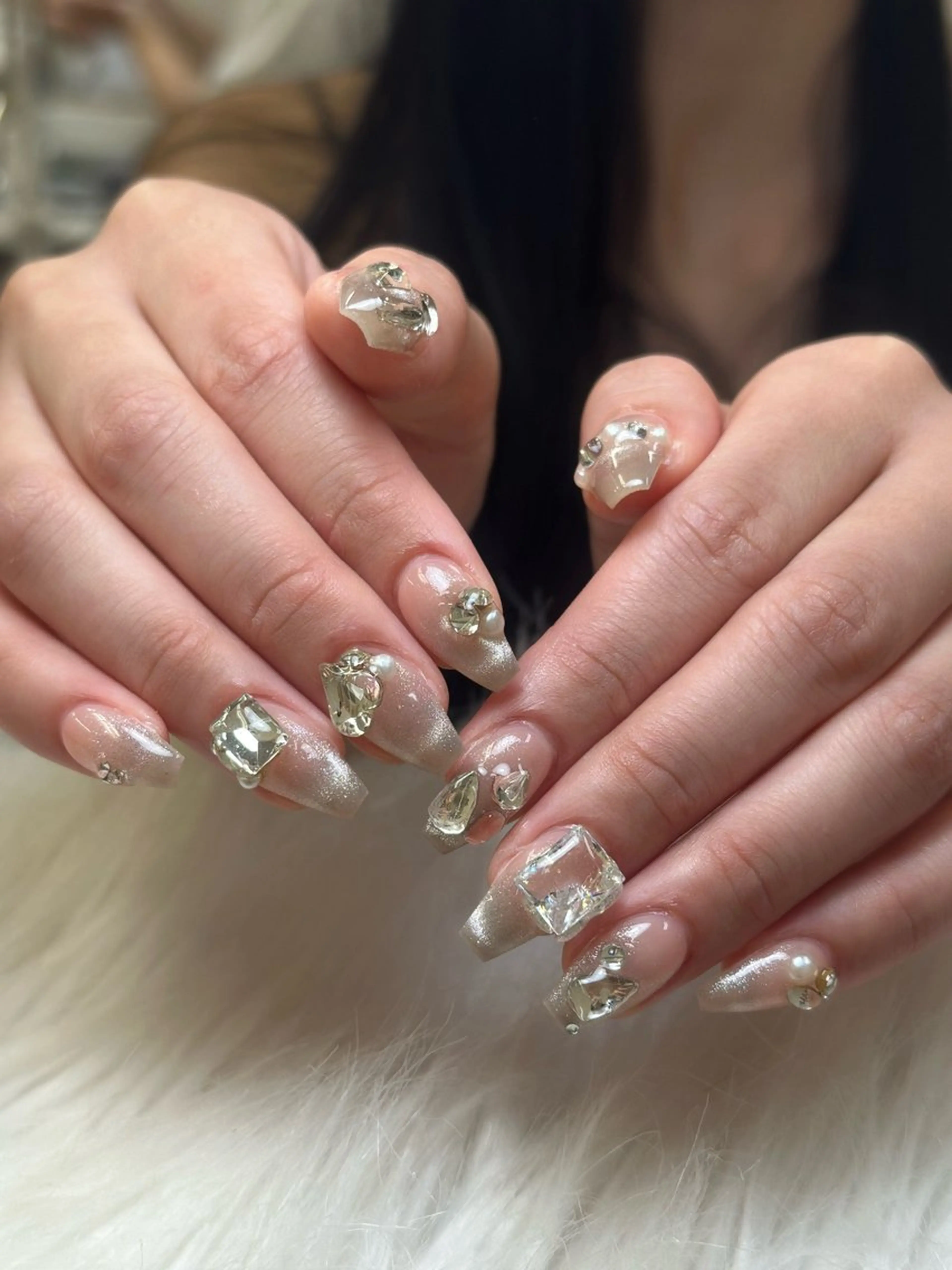 ネイル アートネイル 成人式 ジェルネイル ニュアンスネイル 夏ネイル ハンドネイル Nienail_ Luxeのネイルデザイン