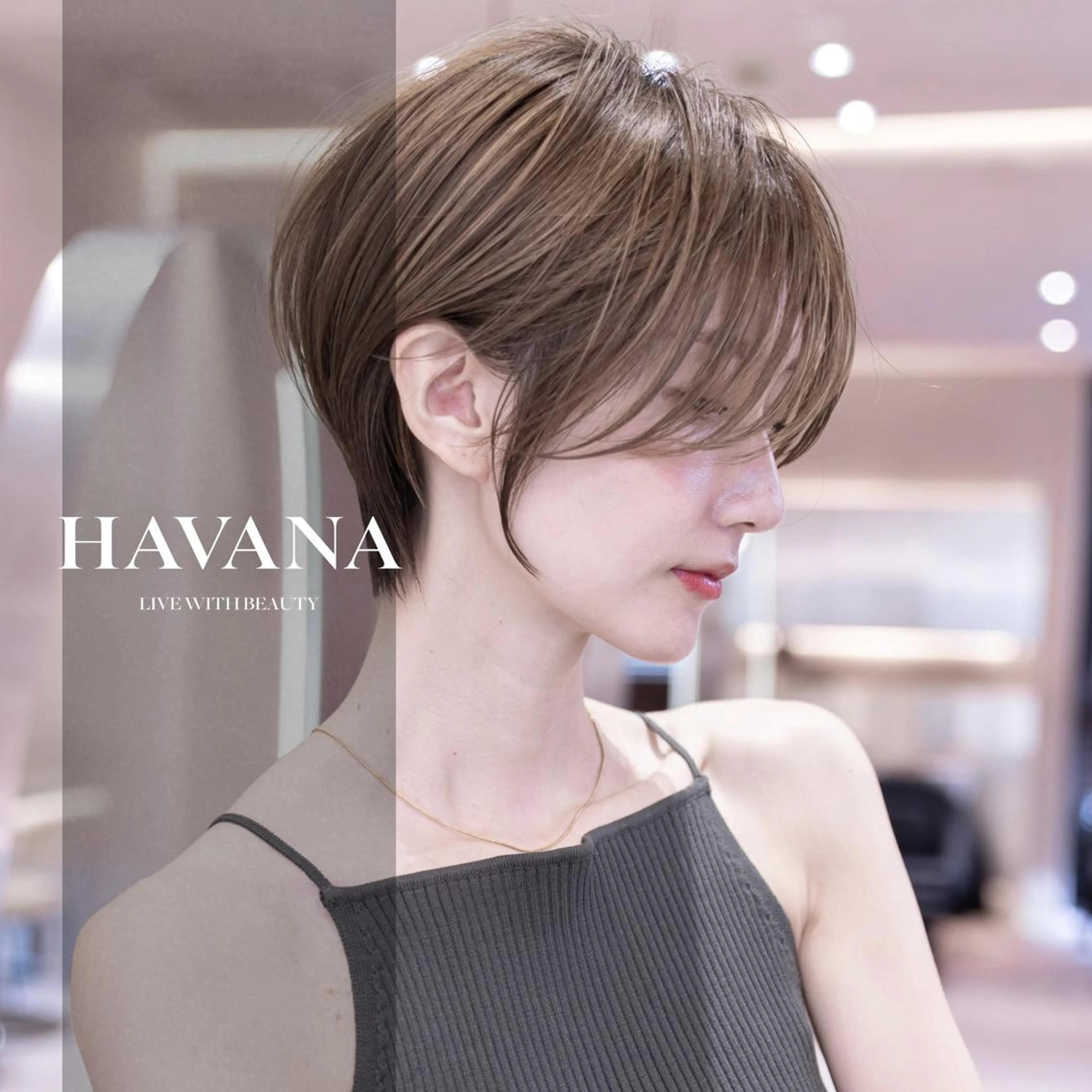ショート カラー カット ヘアカラー トリートメント １HAVANA.渋谷 【レイヤー/韓国】のヘアスタイル